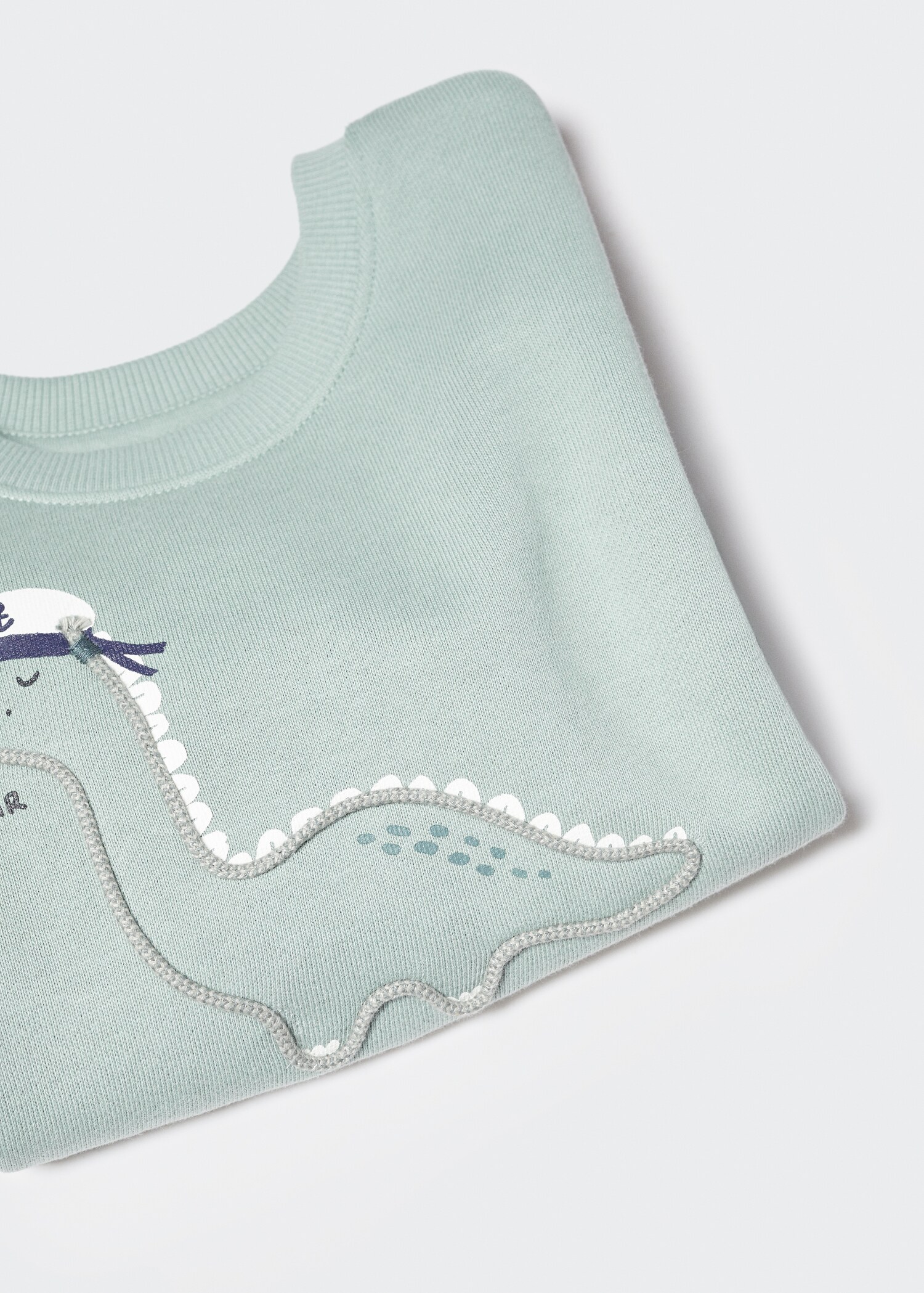 Embroidered detail cotton sweatshirt - Details of the article 0