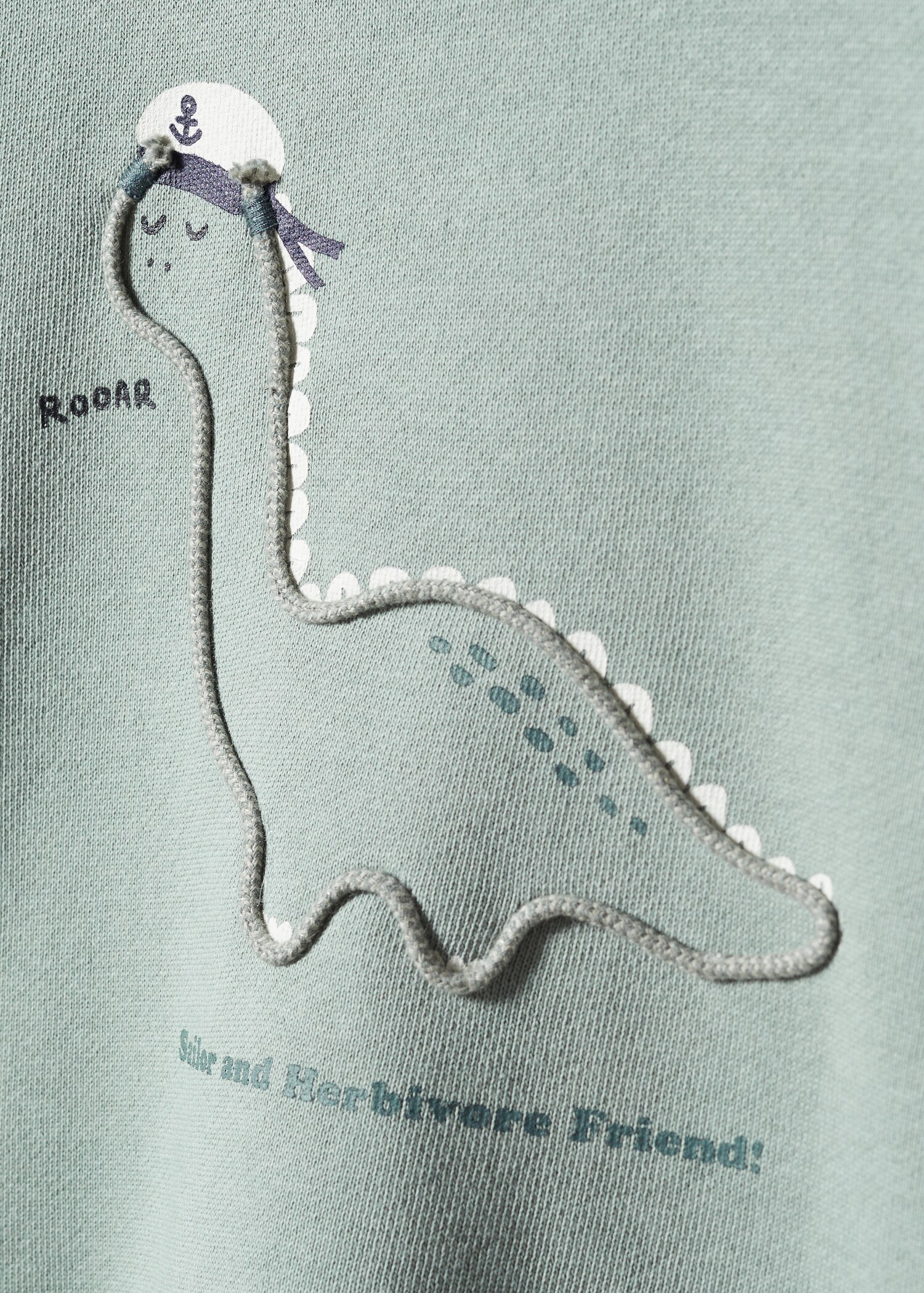 Embroidered detail cotton sweatshirt - Details of the article 8