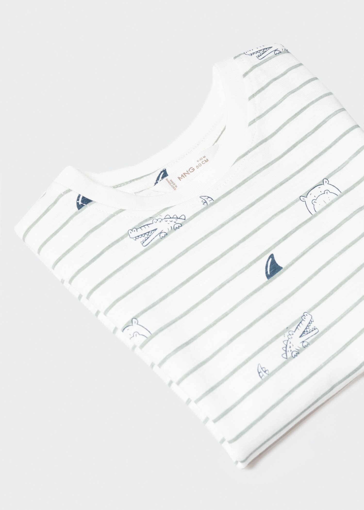 Striped t-shirt with drawing - Details of the article 0