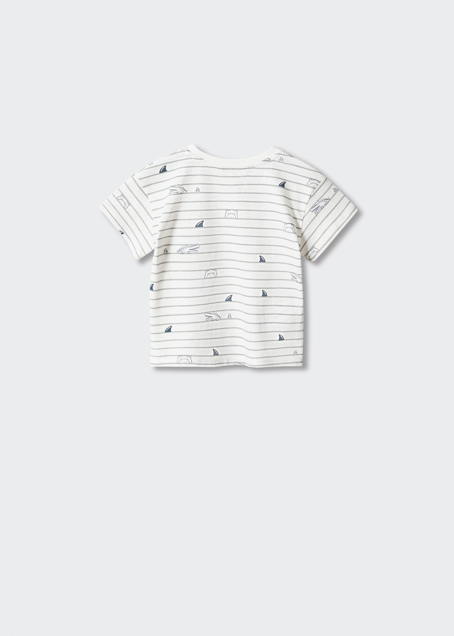 Striped t-shirt with drawing - Reverse of the article