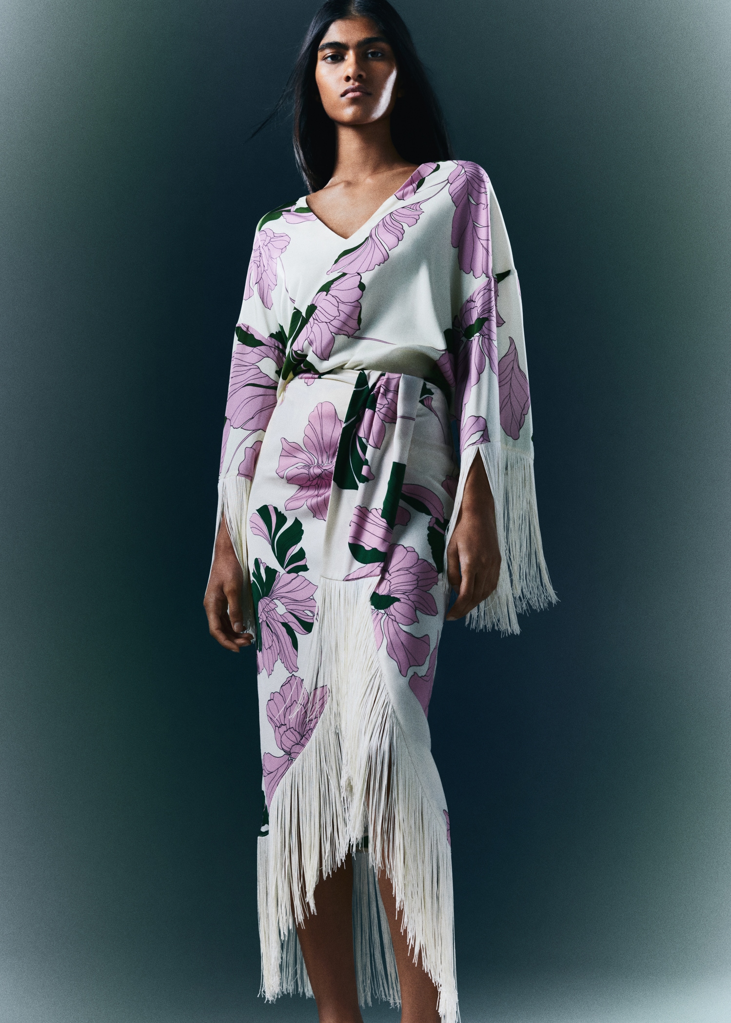 Fringed asymmetrical skirt - Details of the article 6