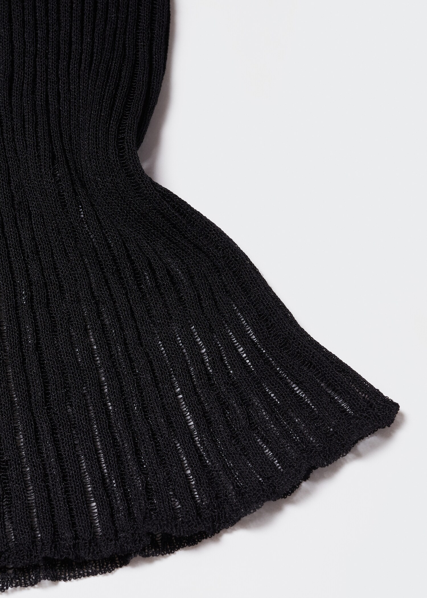Ribbed crochet-knit top - Details of the article 8