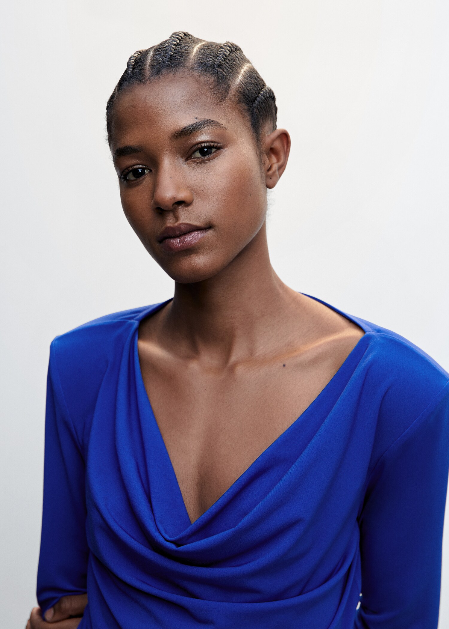 Draped neckline T-shirt - Details of the article 1