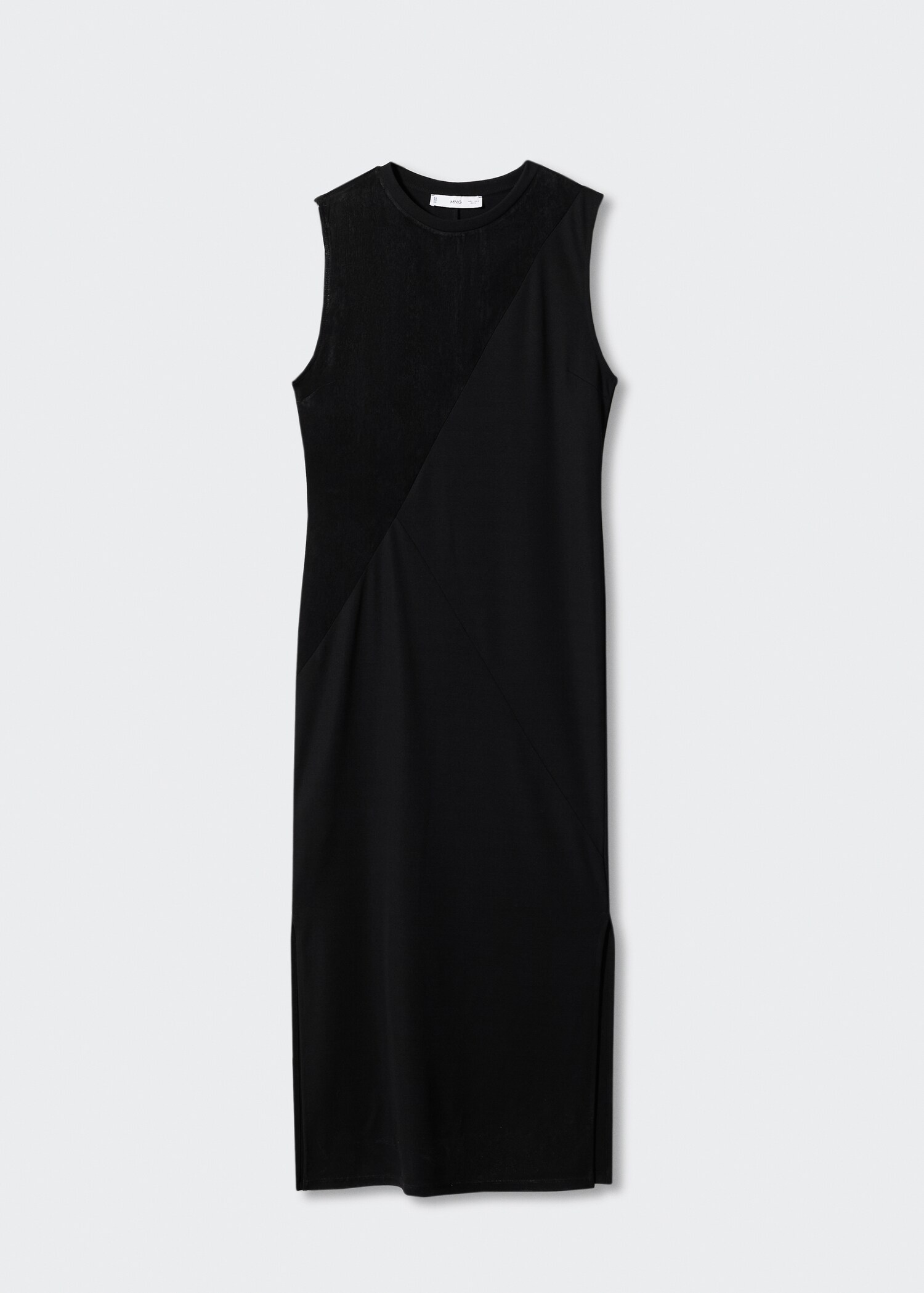 Robe empiècement satiné - Article sans modèle