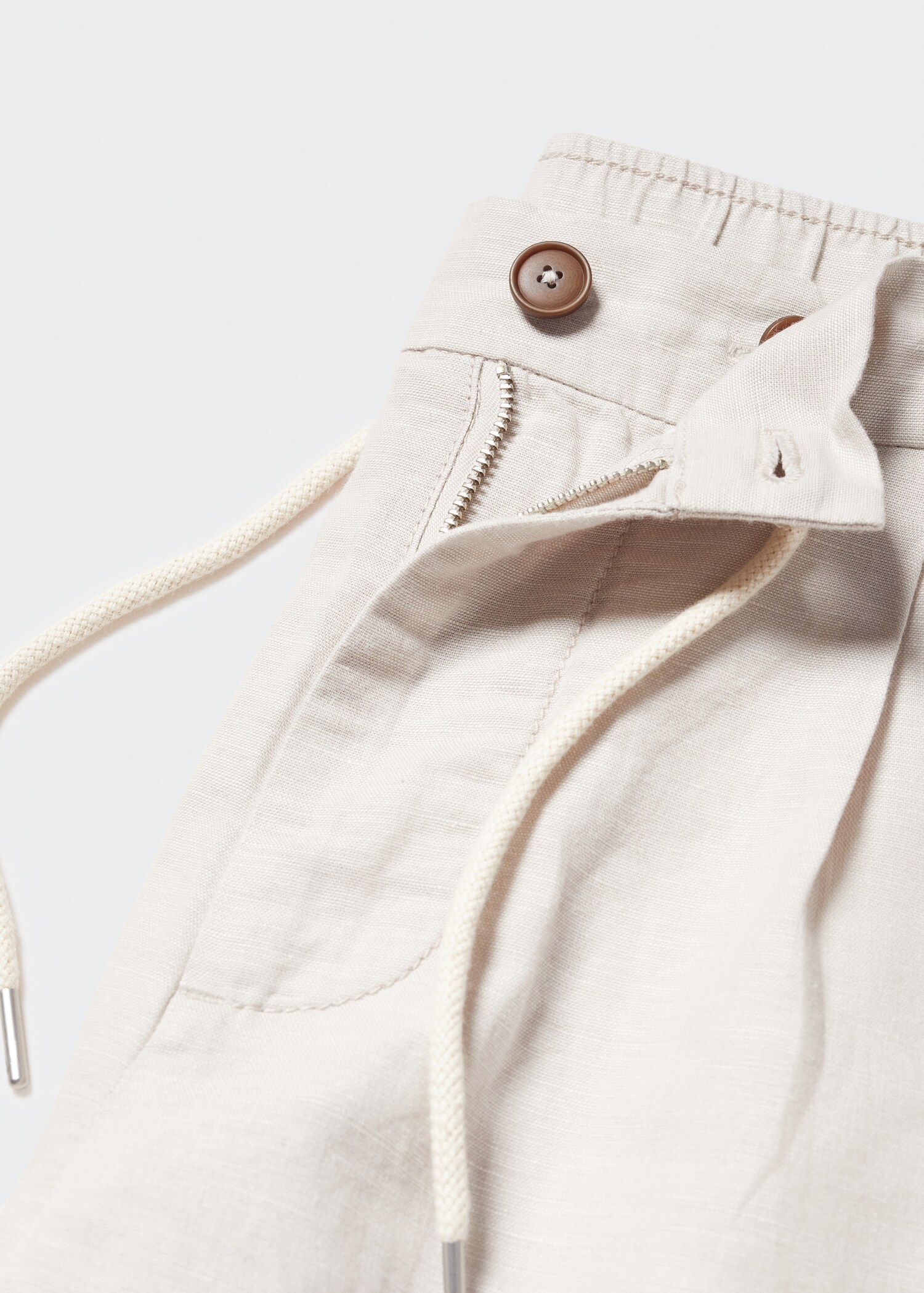 Drawstring linen Bermuda shorts - Details of the article 8