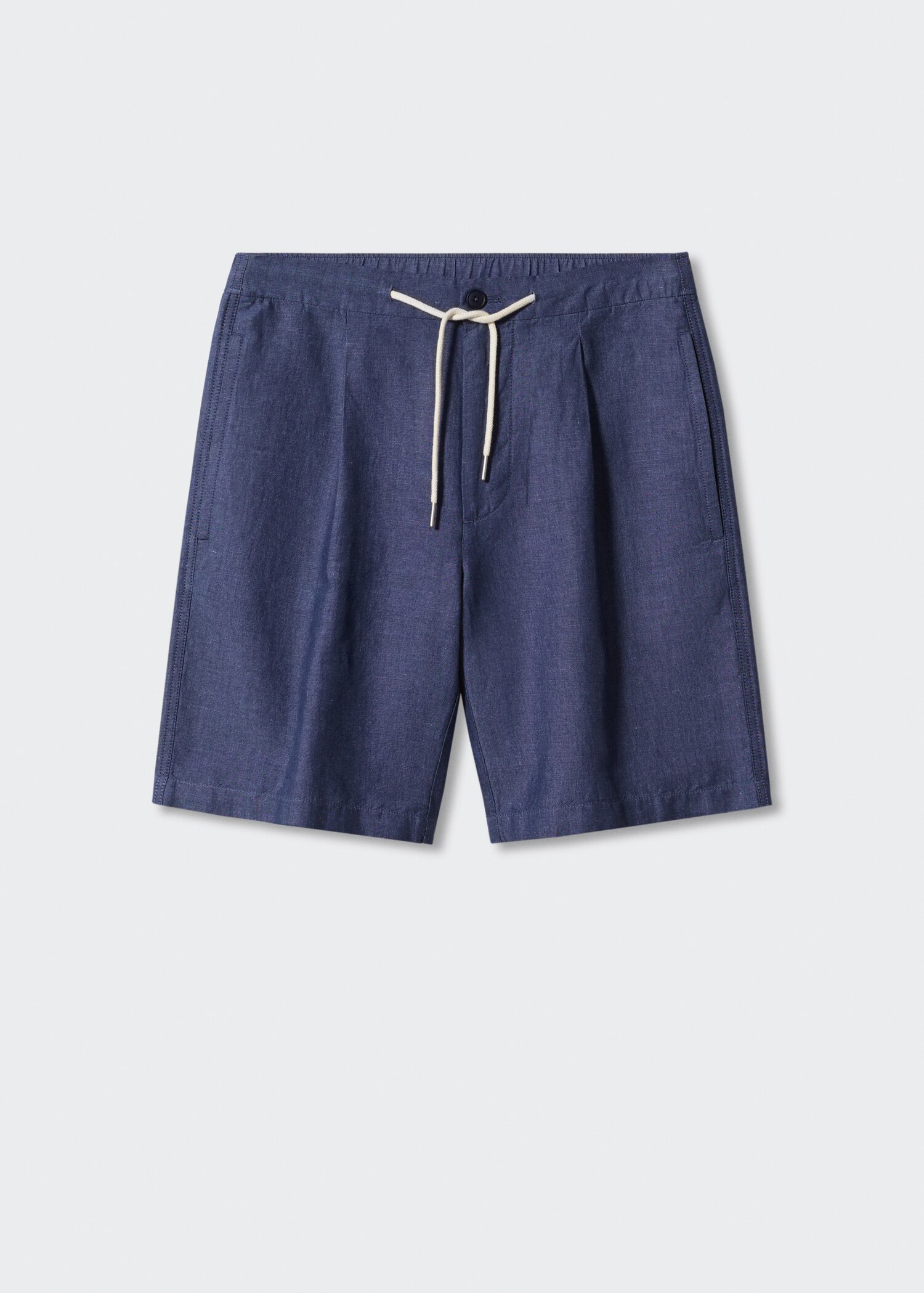 Leinen-Bermudashorts mit Kordelzug - Artikel ohne Model