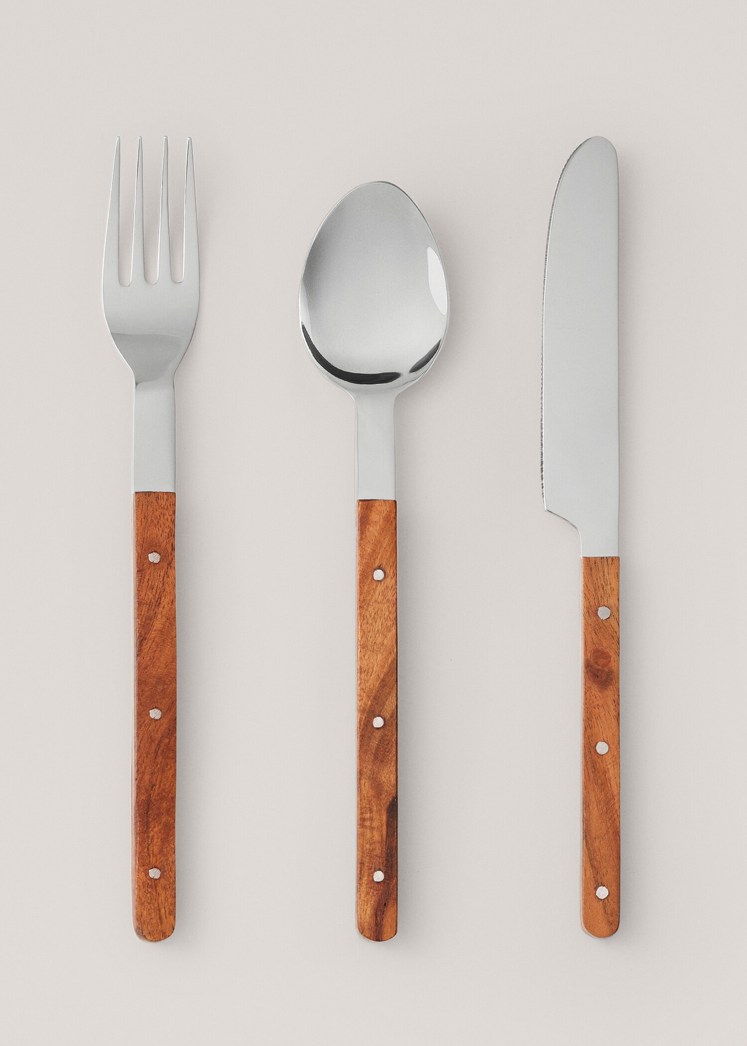 Set van 4 messen met houten handvat - Detail van het artikel 1