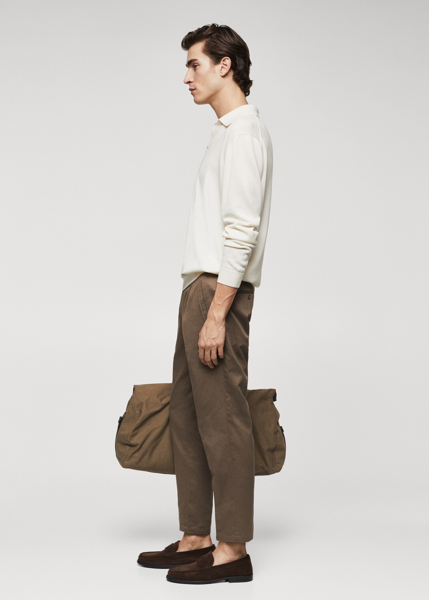 Long-sleeve knitted polo shirt - Details of the article 4