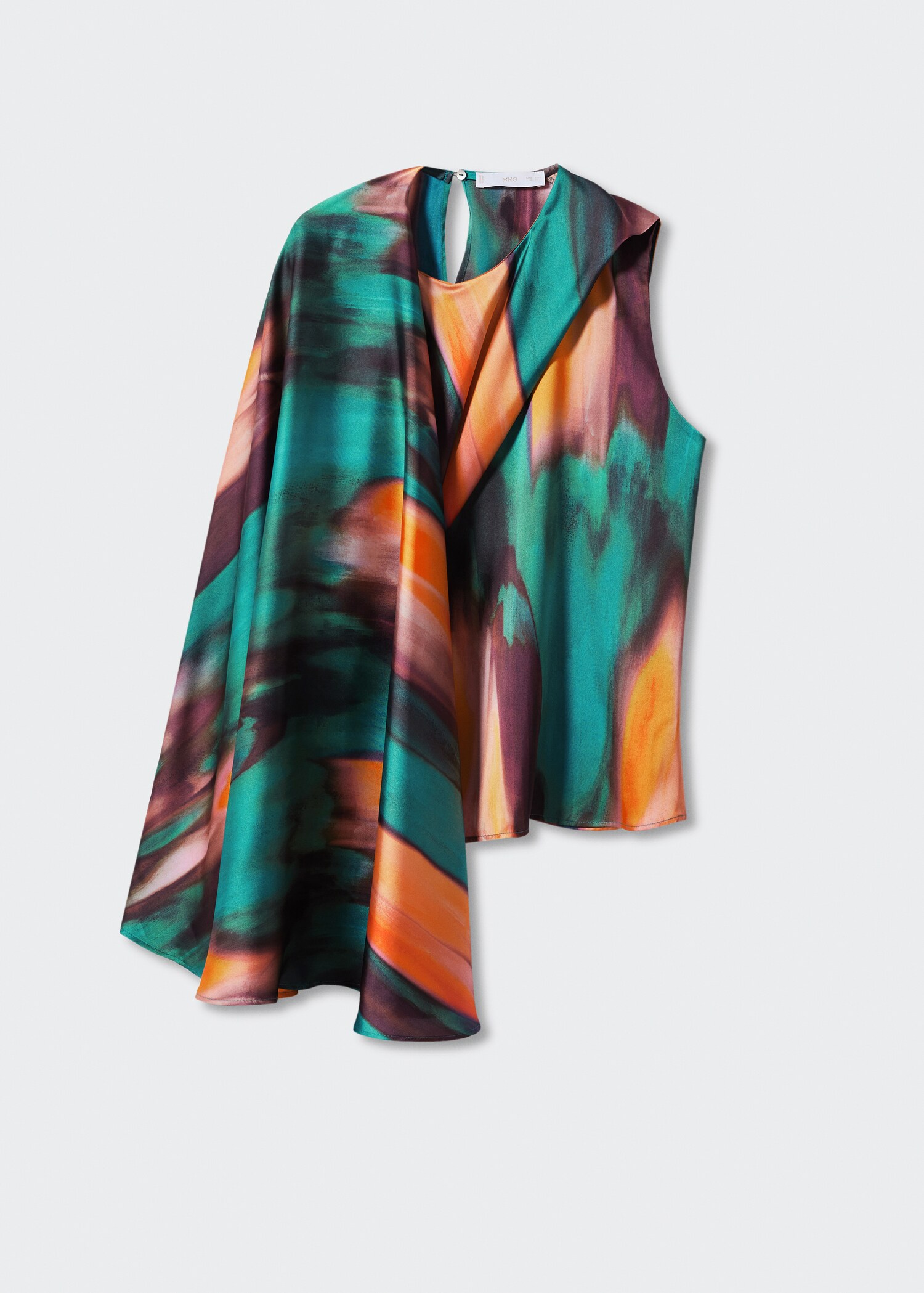 Asymmetric satin blouse - Article without model