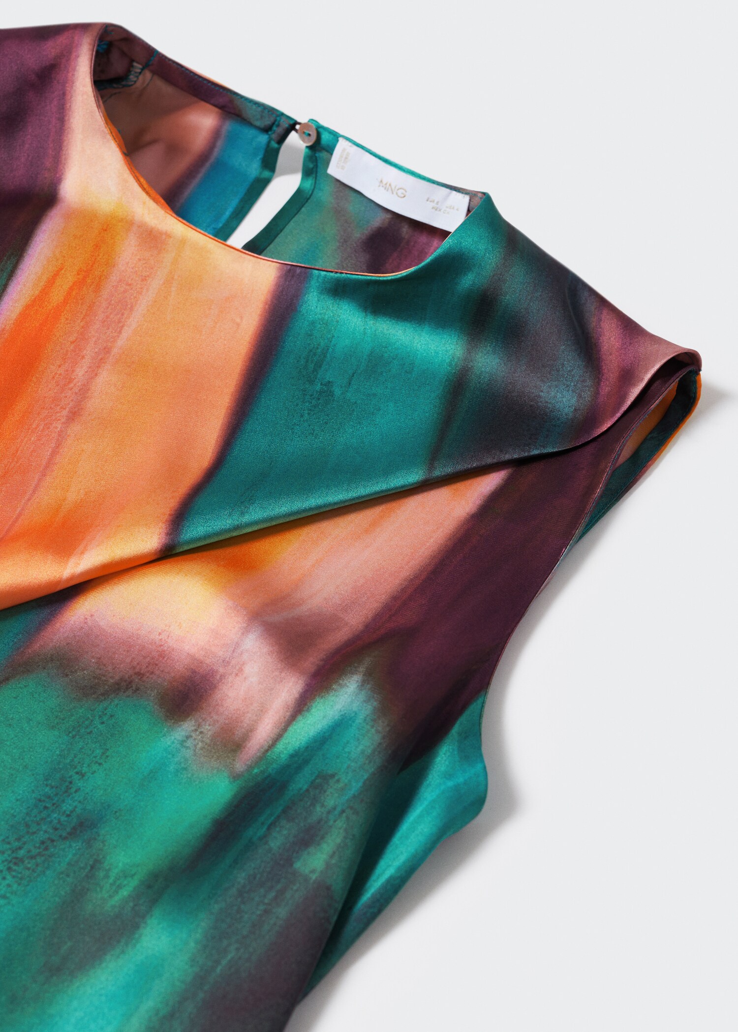 Asymmetric satin blouse - Details of the article 8