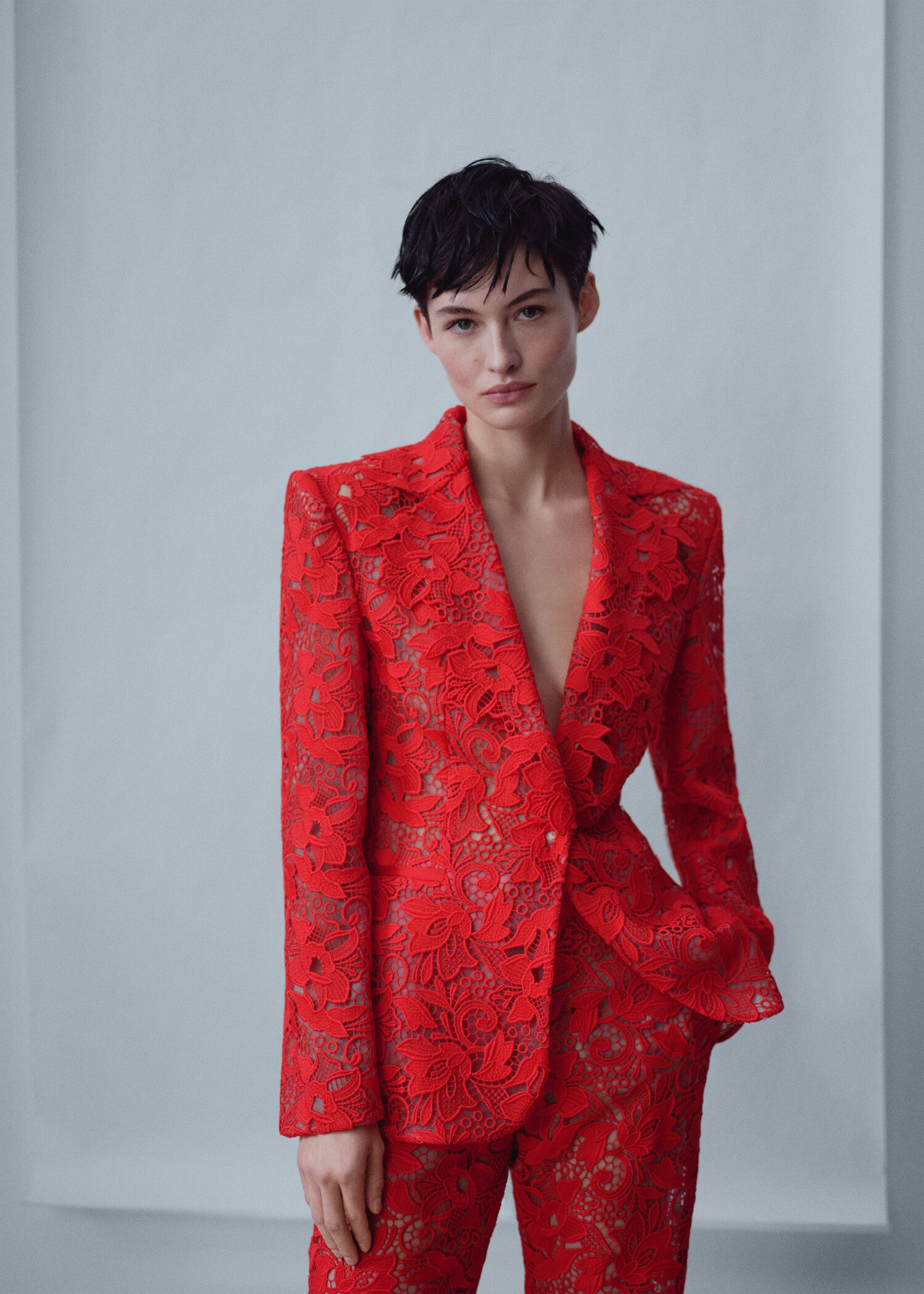 Guipure suit jacket - Medium plane
