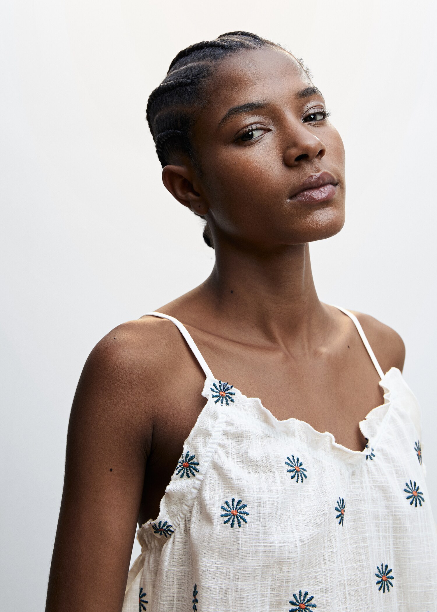 Floral embroidered nightgown - Details of the article 1