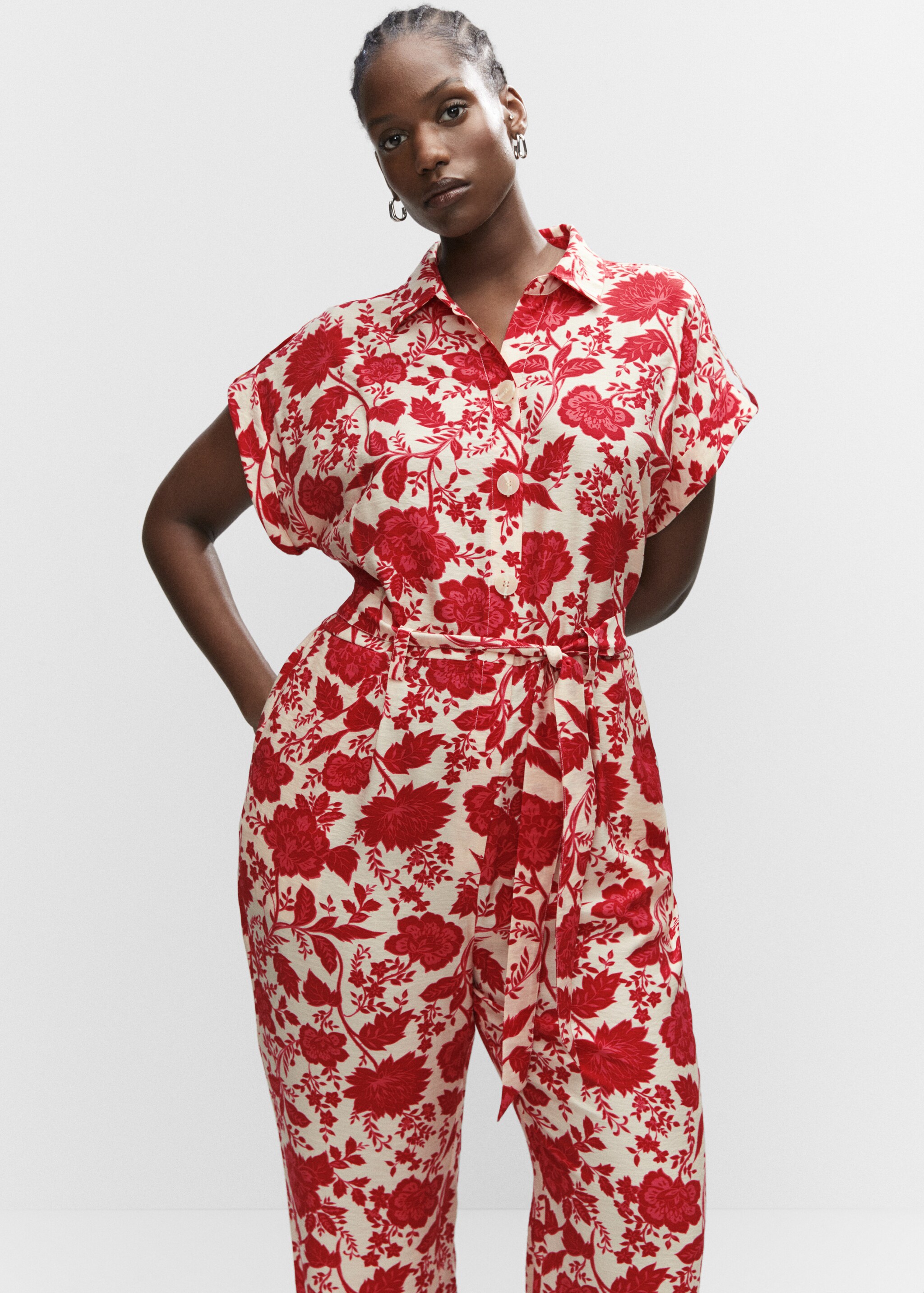 Long printed jumpsuit - Details of the article 5