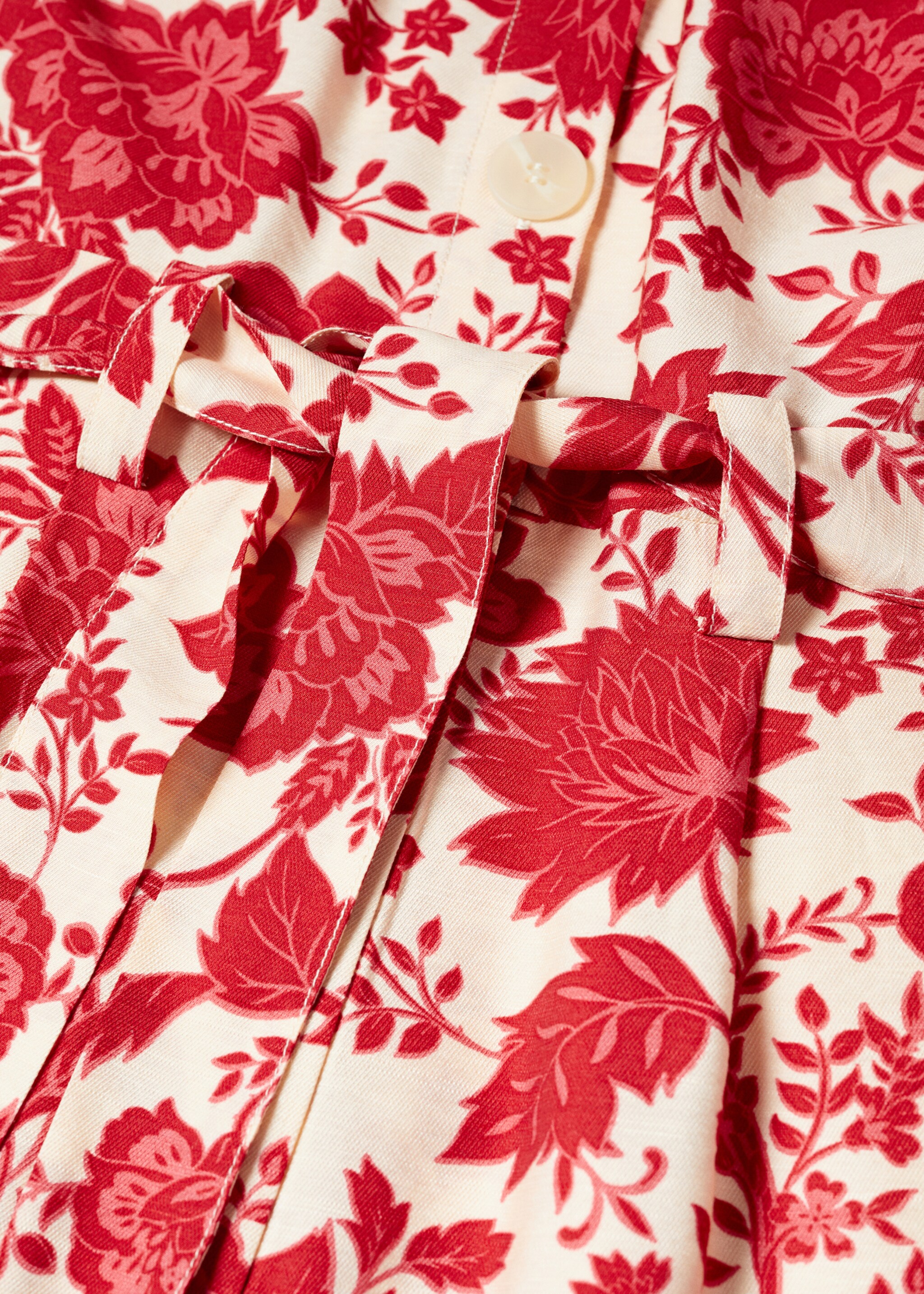 Long printed jumpsuit - Details of the article 8, Ecru. Ref: 47047116-00.