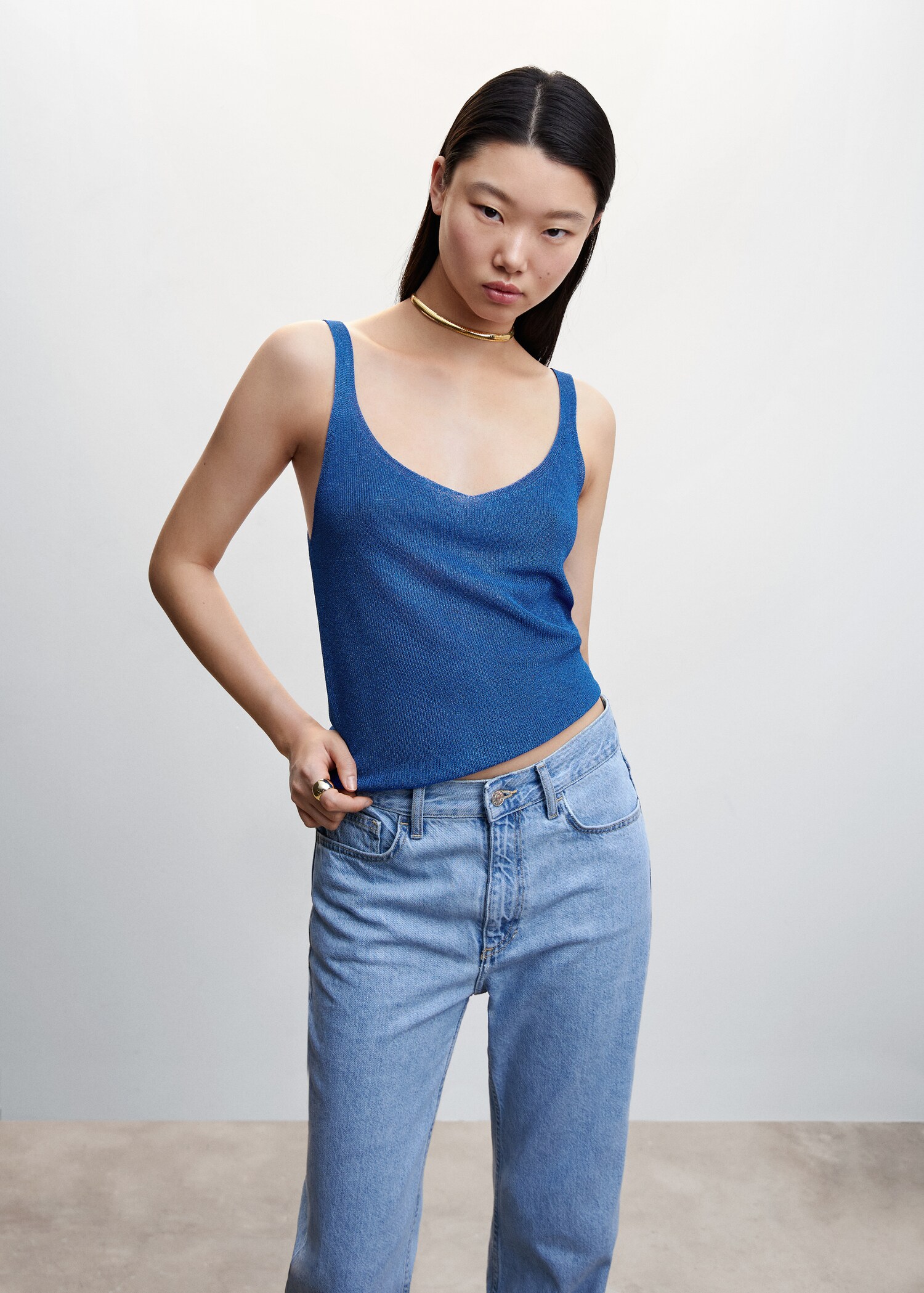 Knit strap top - Medium plane