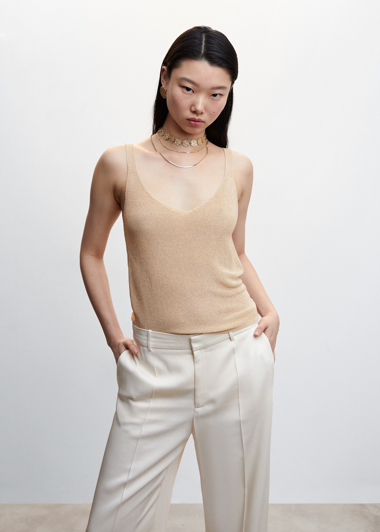 Knit strap top - Medium plane