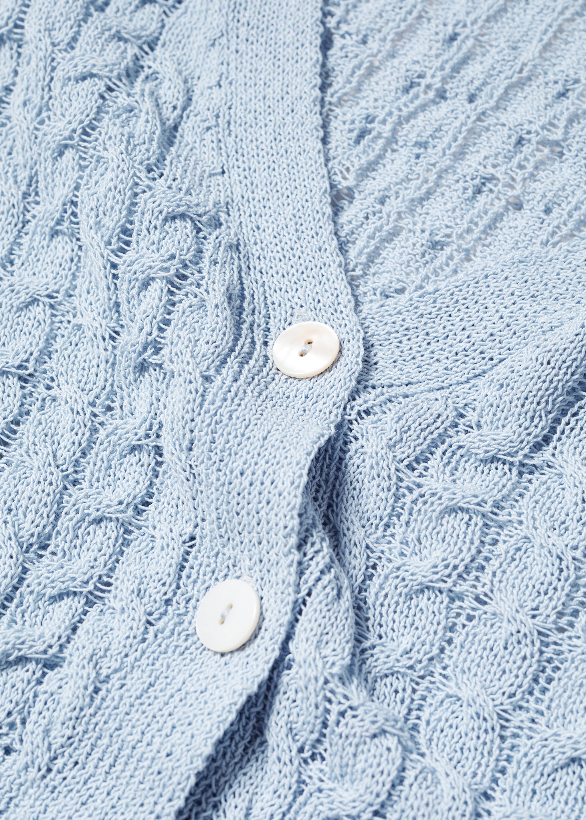 Cable-knit cropped cardigan - Details of the article 8