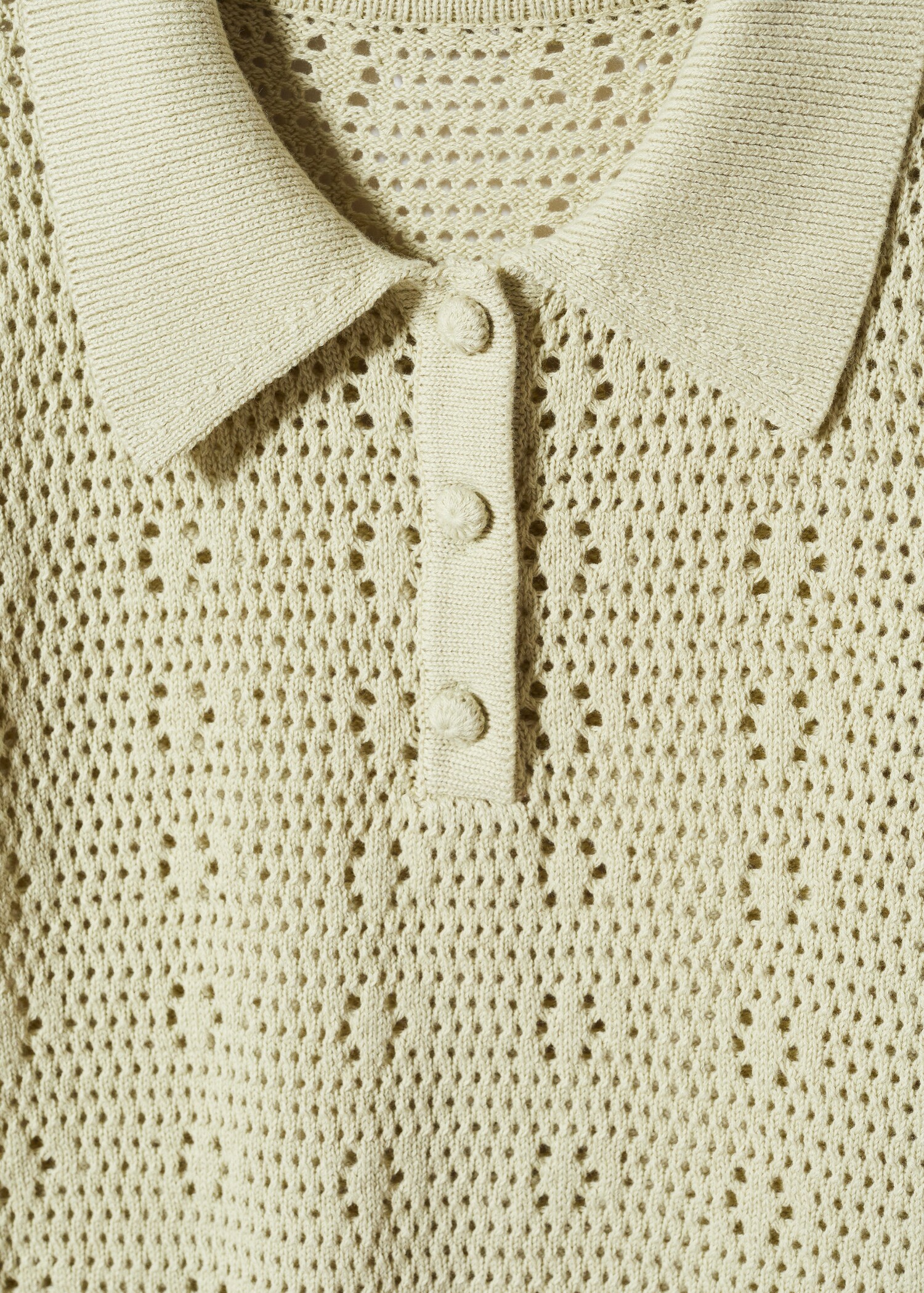 Openwork knit polo neck sweater - Details of the article 8