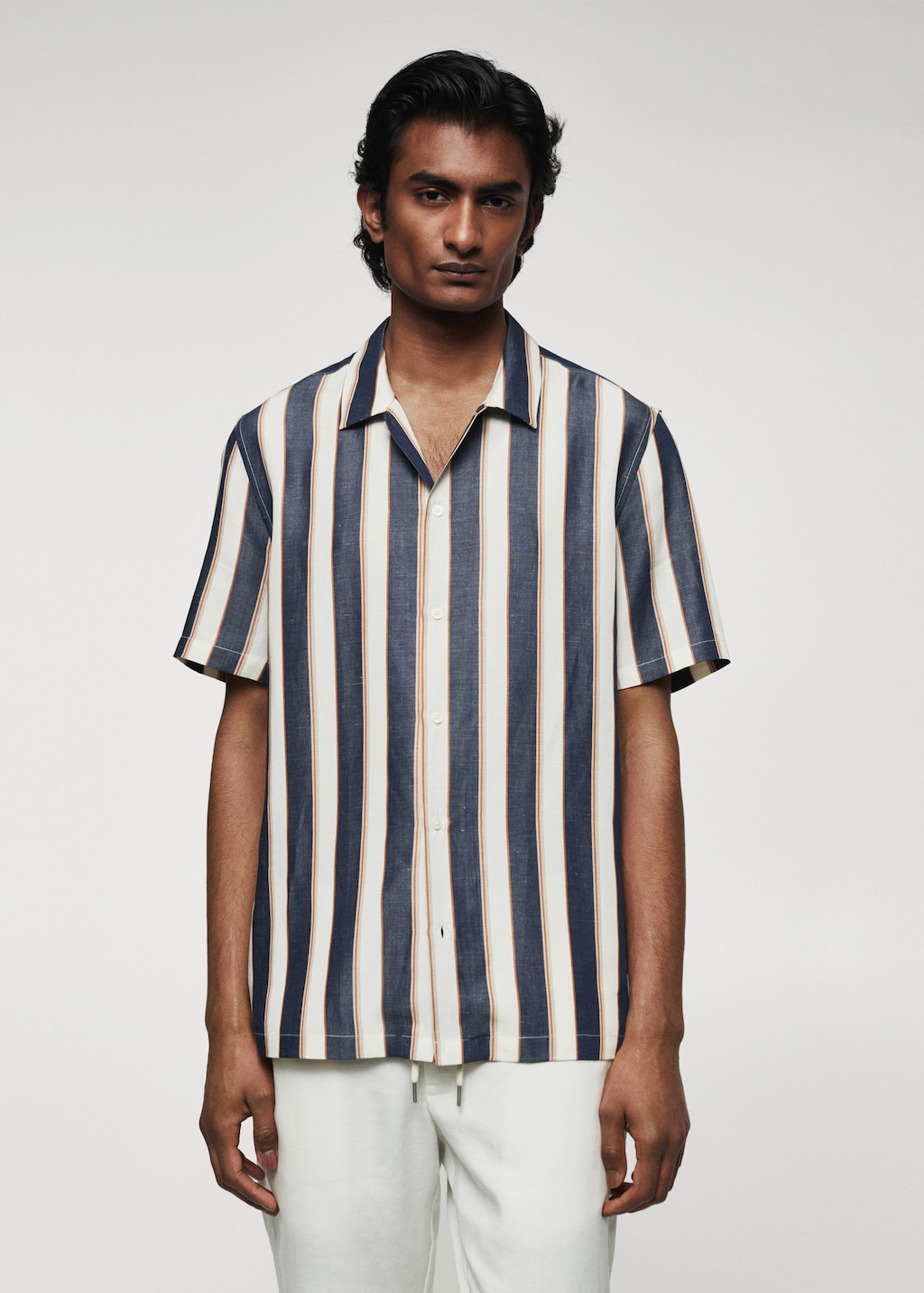 Camisa rayas manga corta Hombre MNG Ecuador