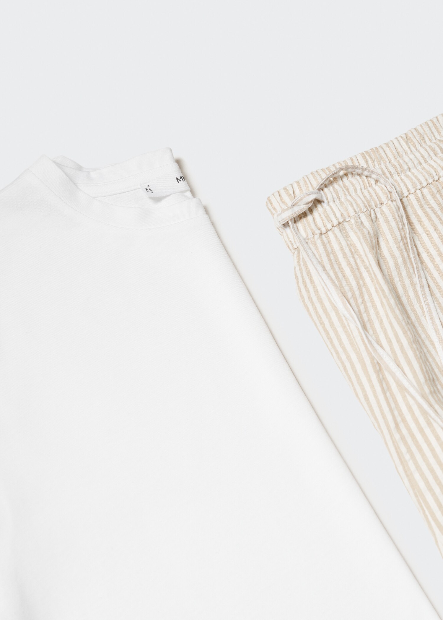 Striped cotton short pajamas - Details of the article 0