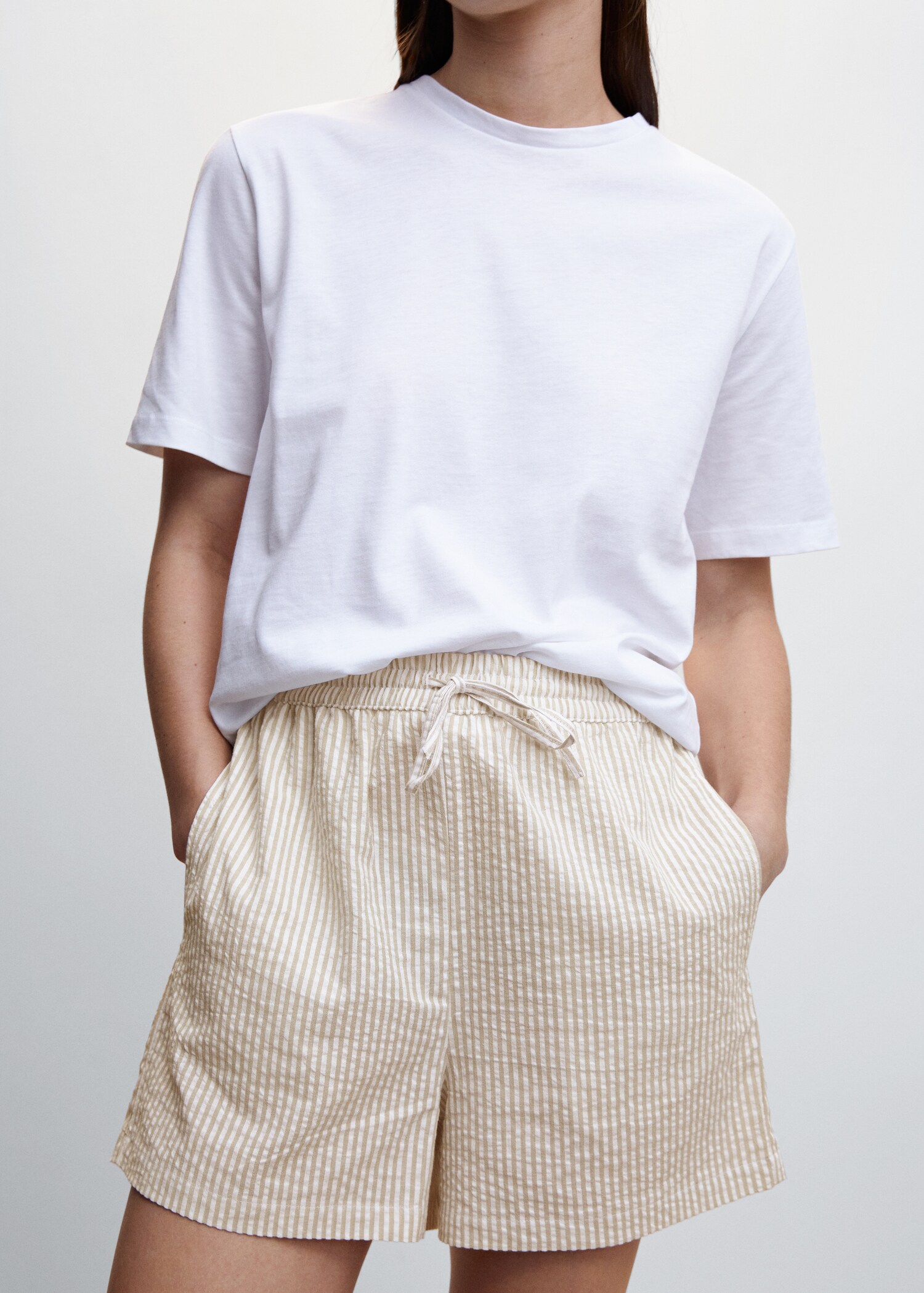 Striped cotton short pajamas - Details of the article 6