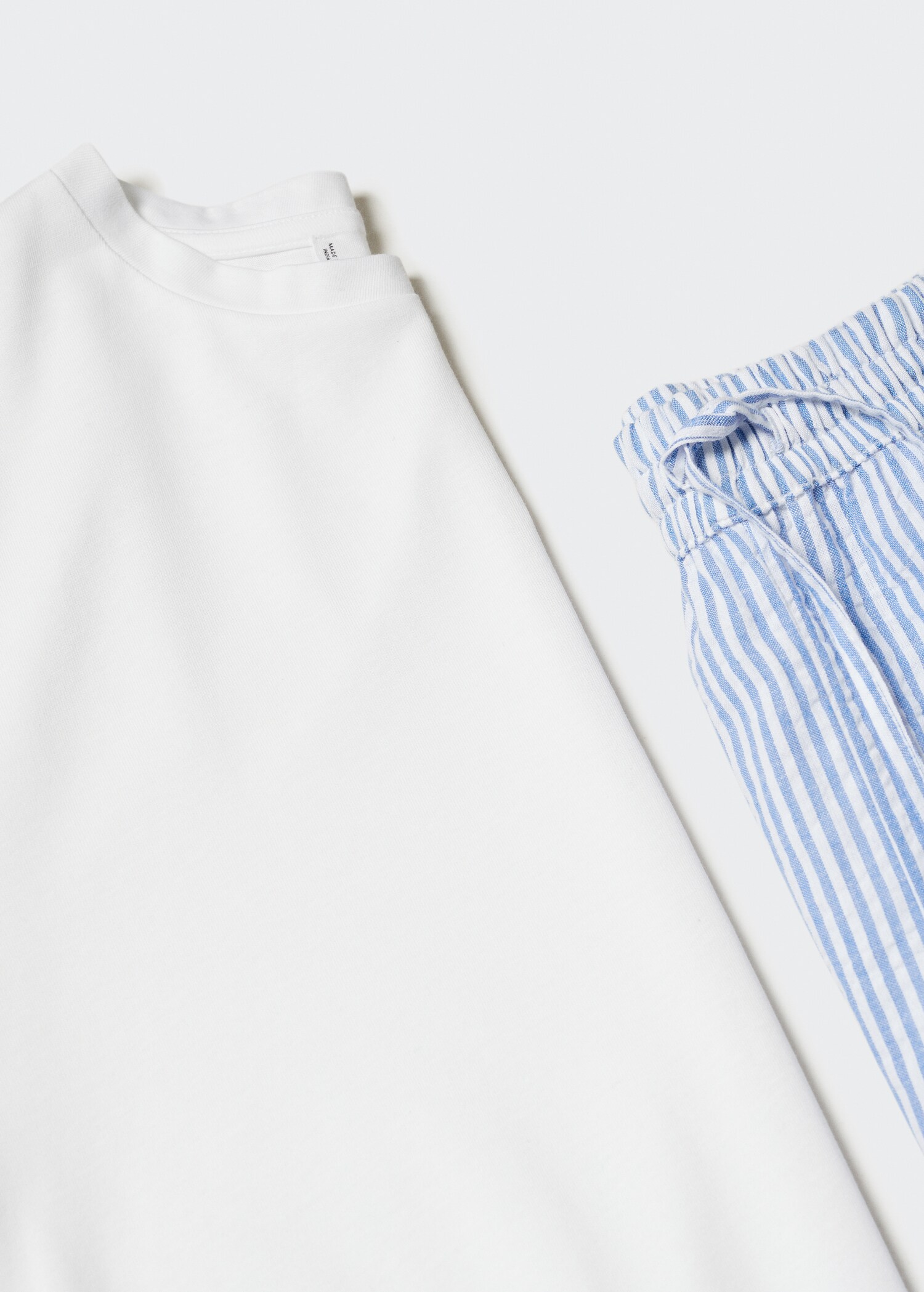 Striped cotton short pajamas - Details of the article 0