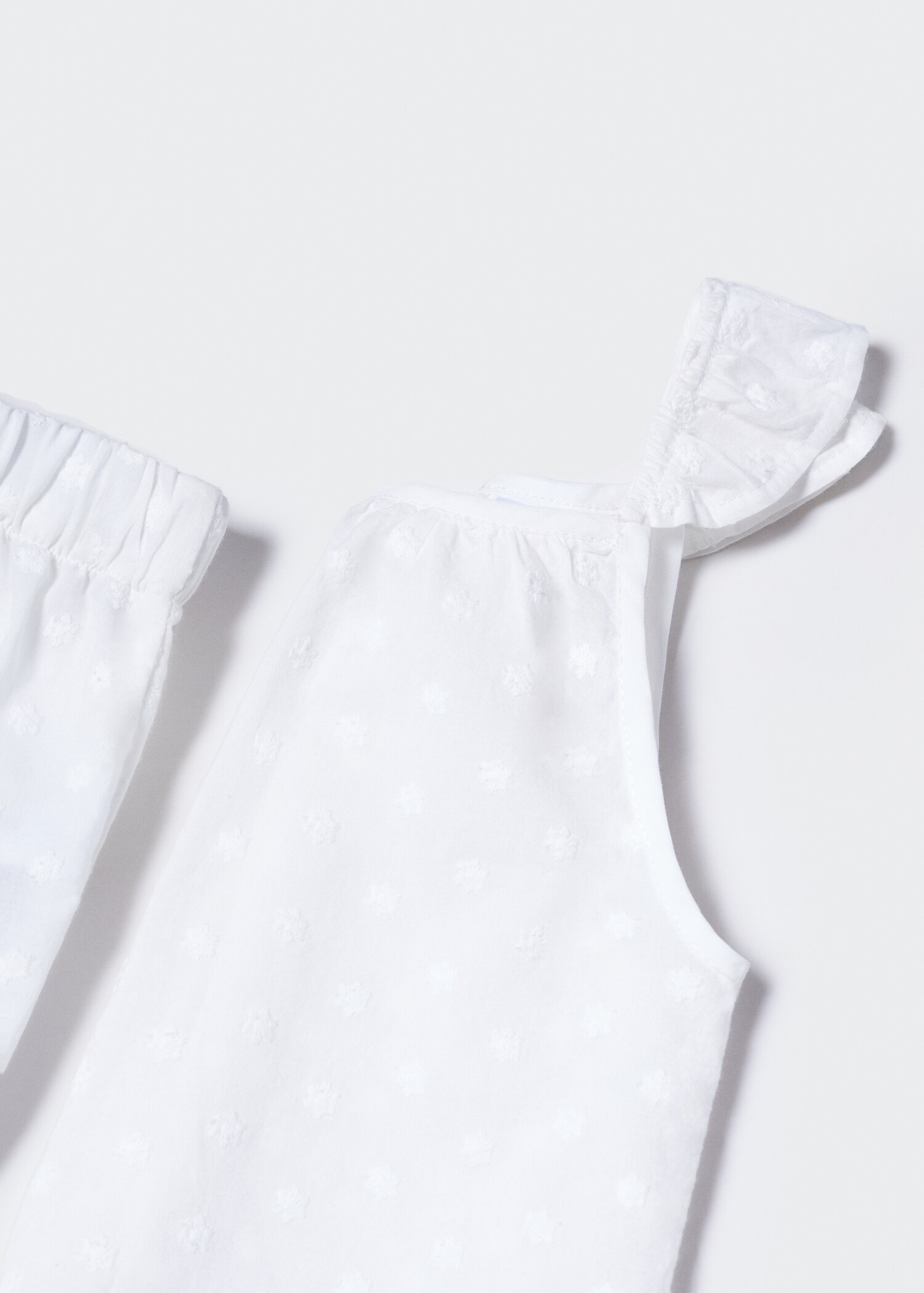 Pijama din bumbac cu flori - Detaliu al articolului 0