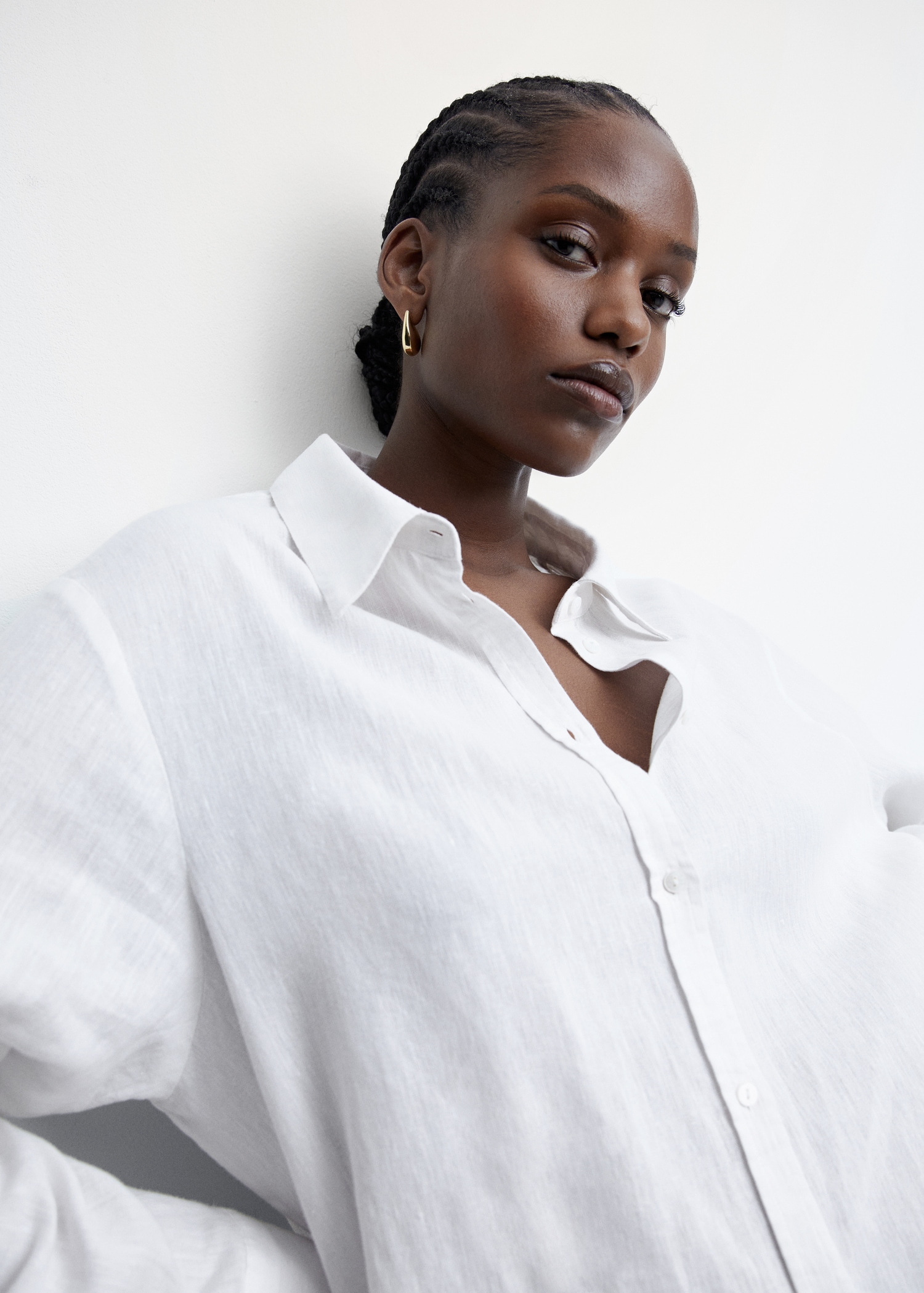 Linen oversized shirt - Details of the article 4