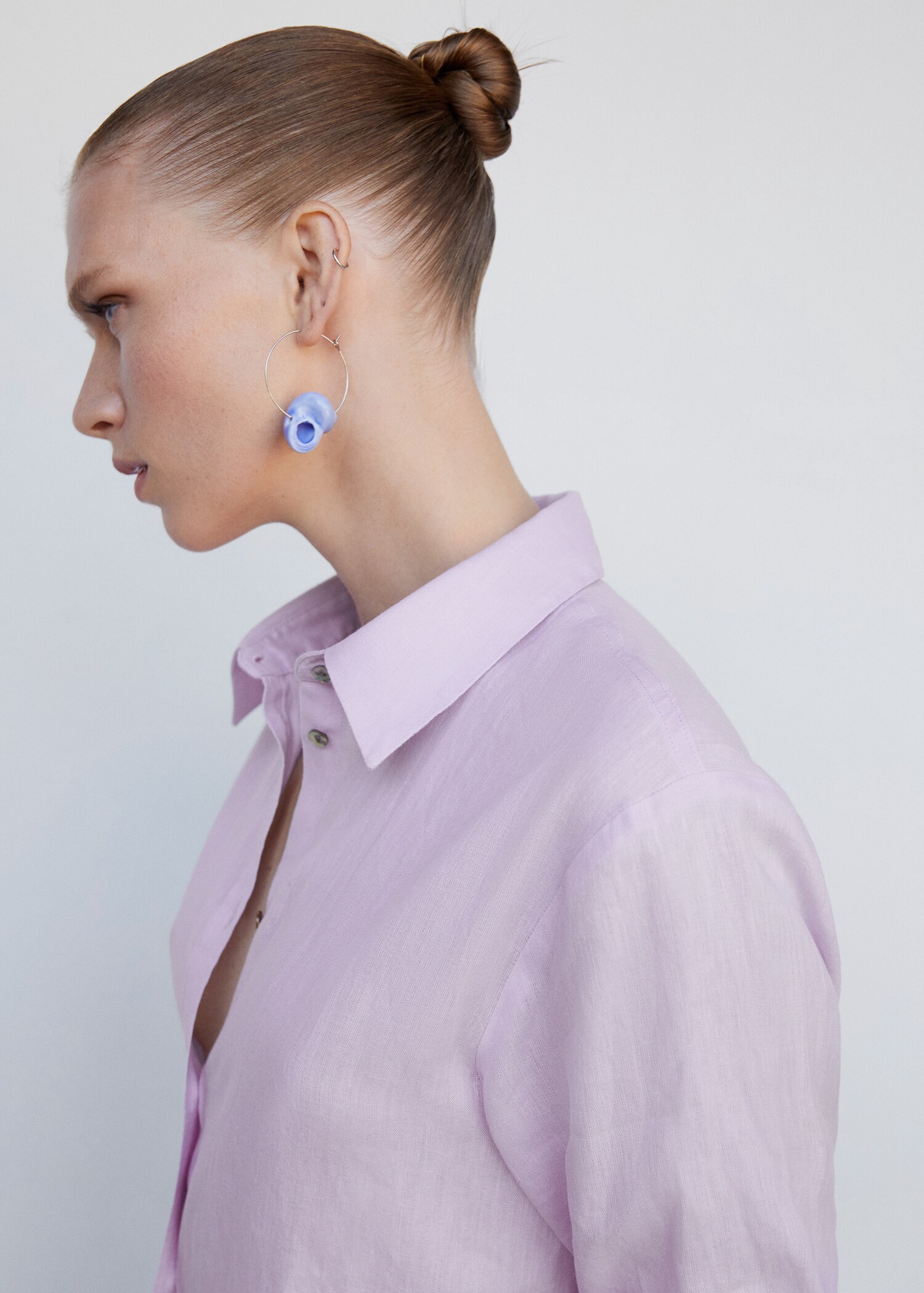 Linen oversized shirt - Details of the article 2