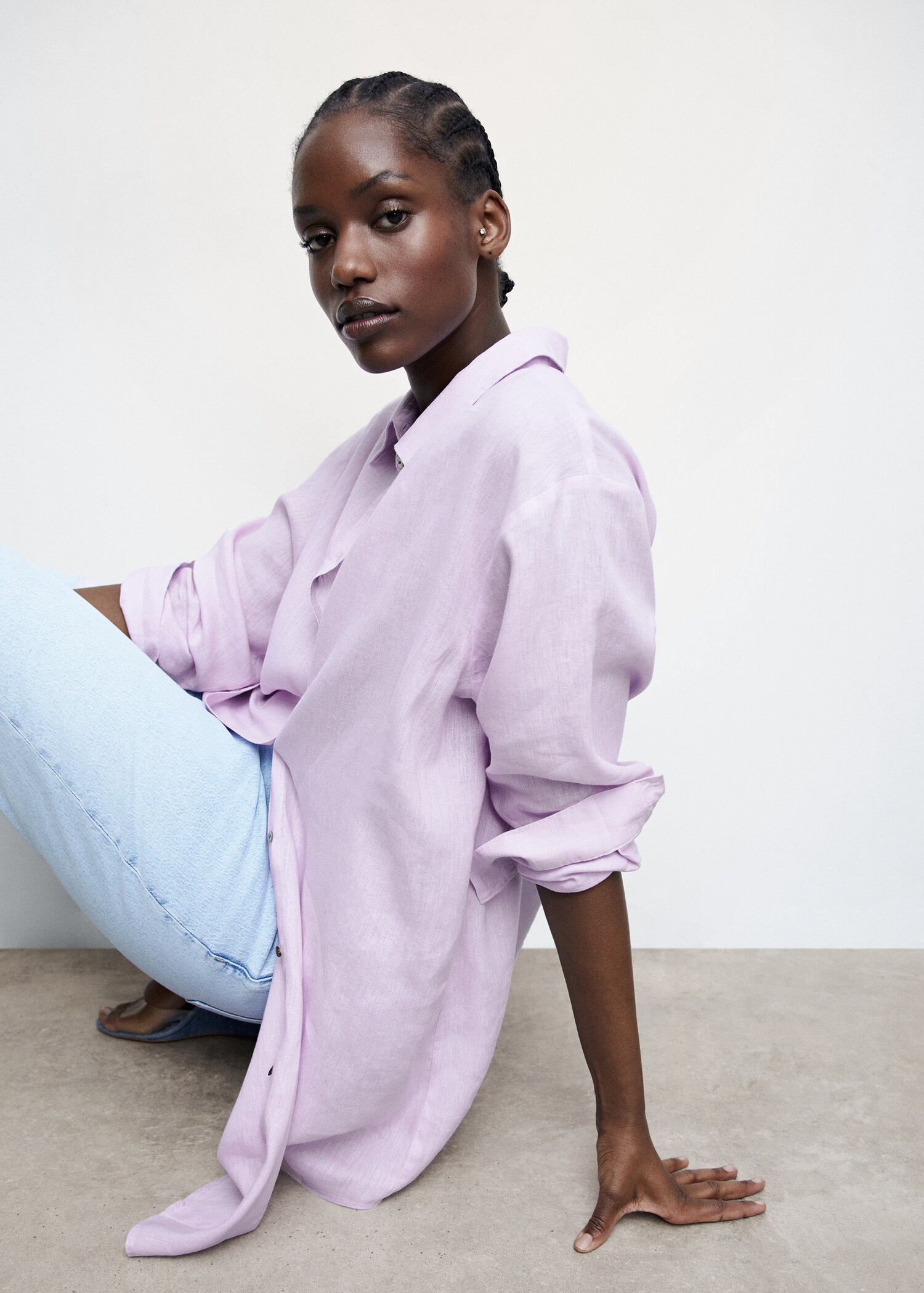 Linen oversized shirt - Details of the article 4