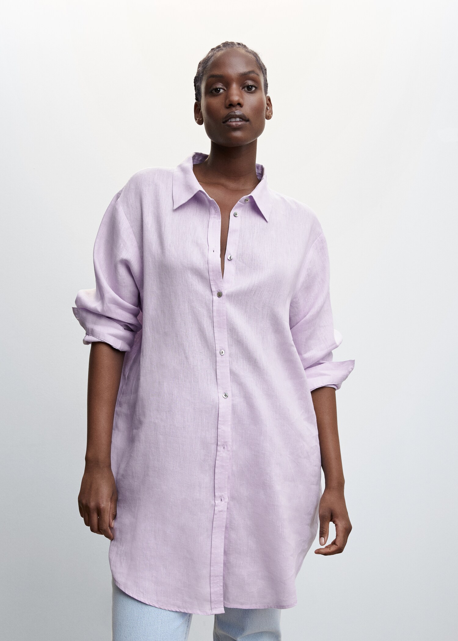 Linen oversized shirt - Details of the article 5
