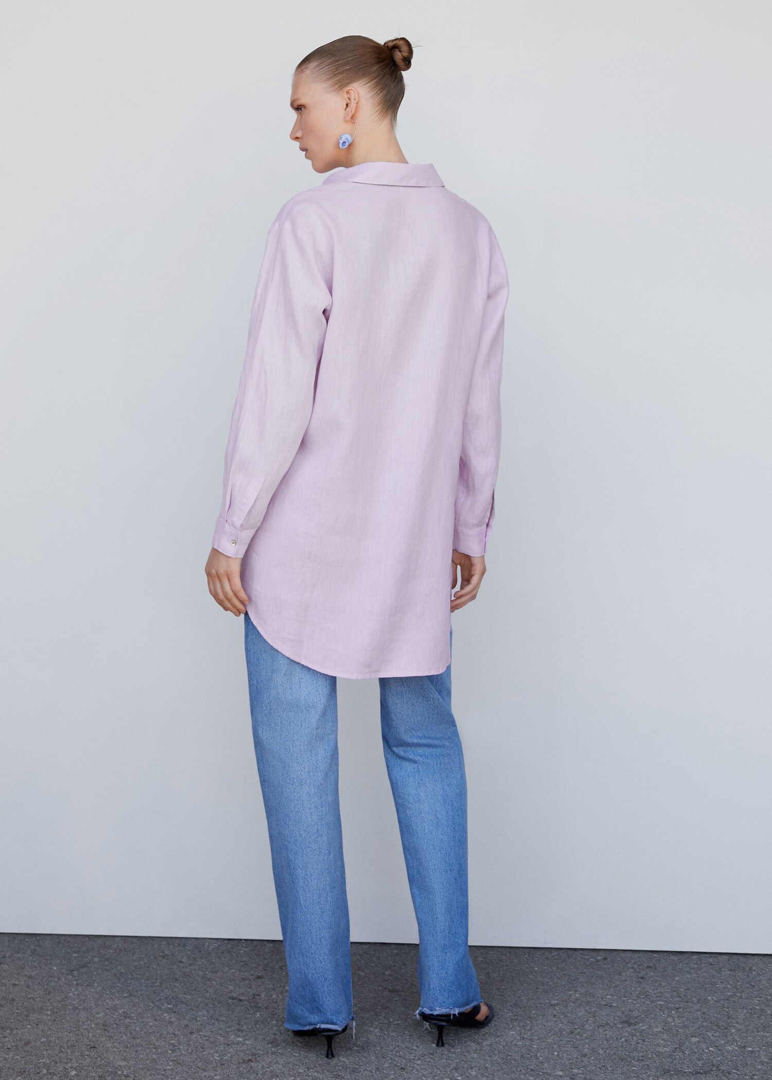 Linen oversized shirt - Reverse of the article