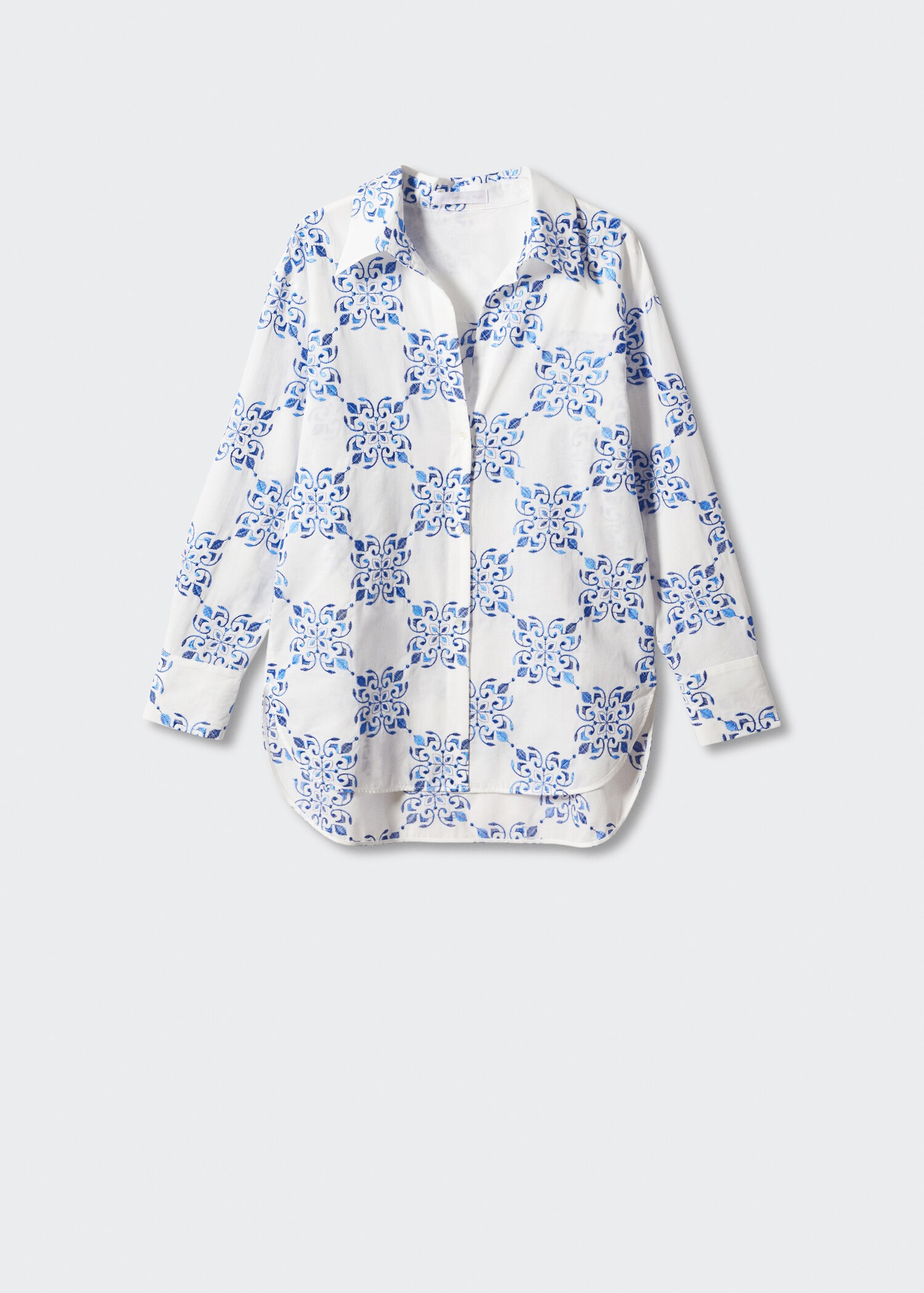 Oversized embroidered shirt - Article without model