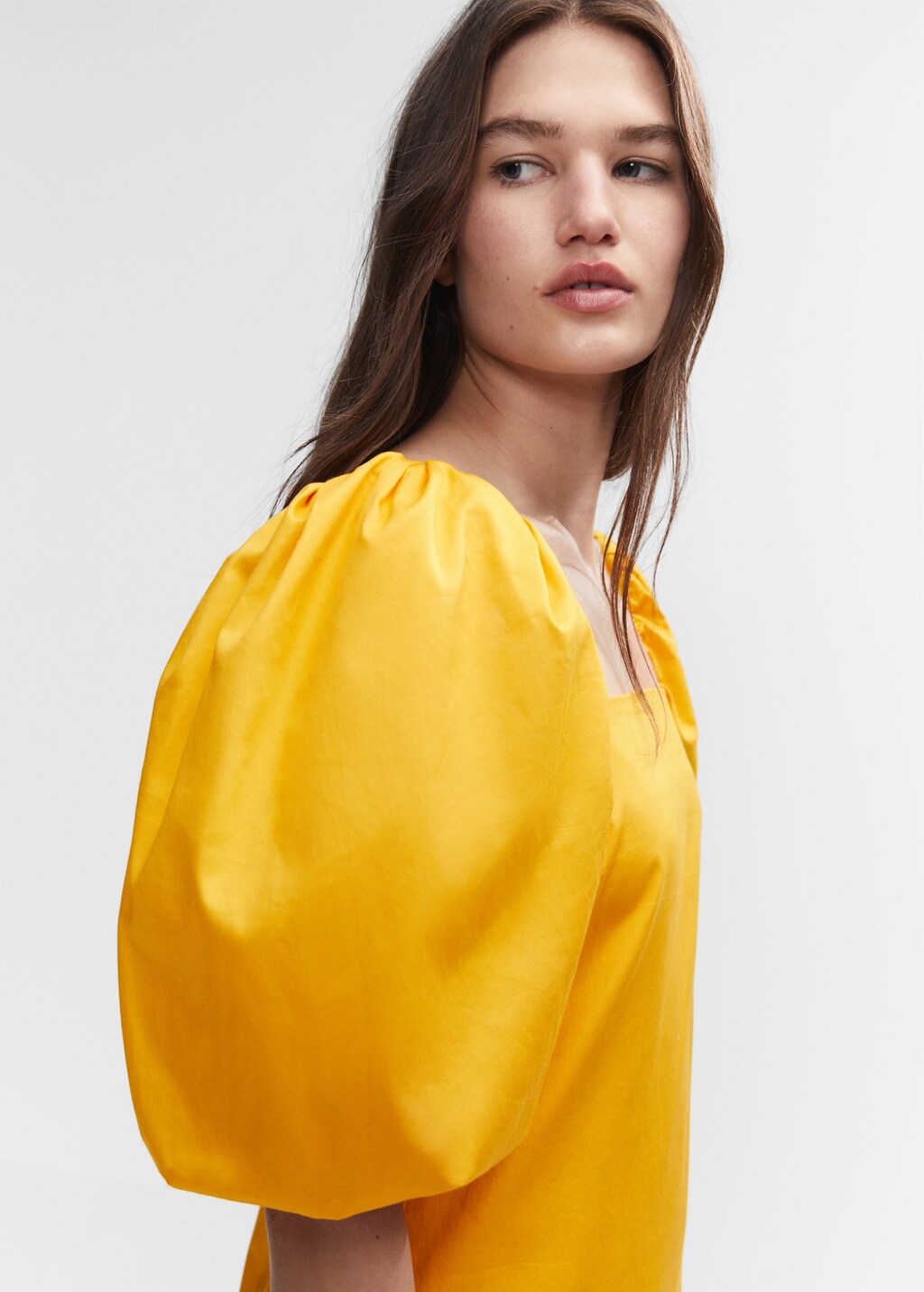 Puffed sleeves short dress - Women | MANGO Japan