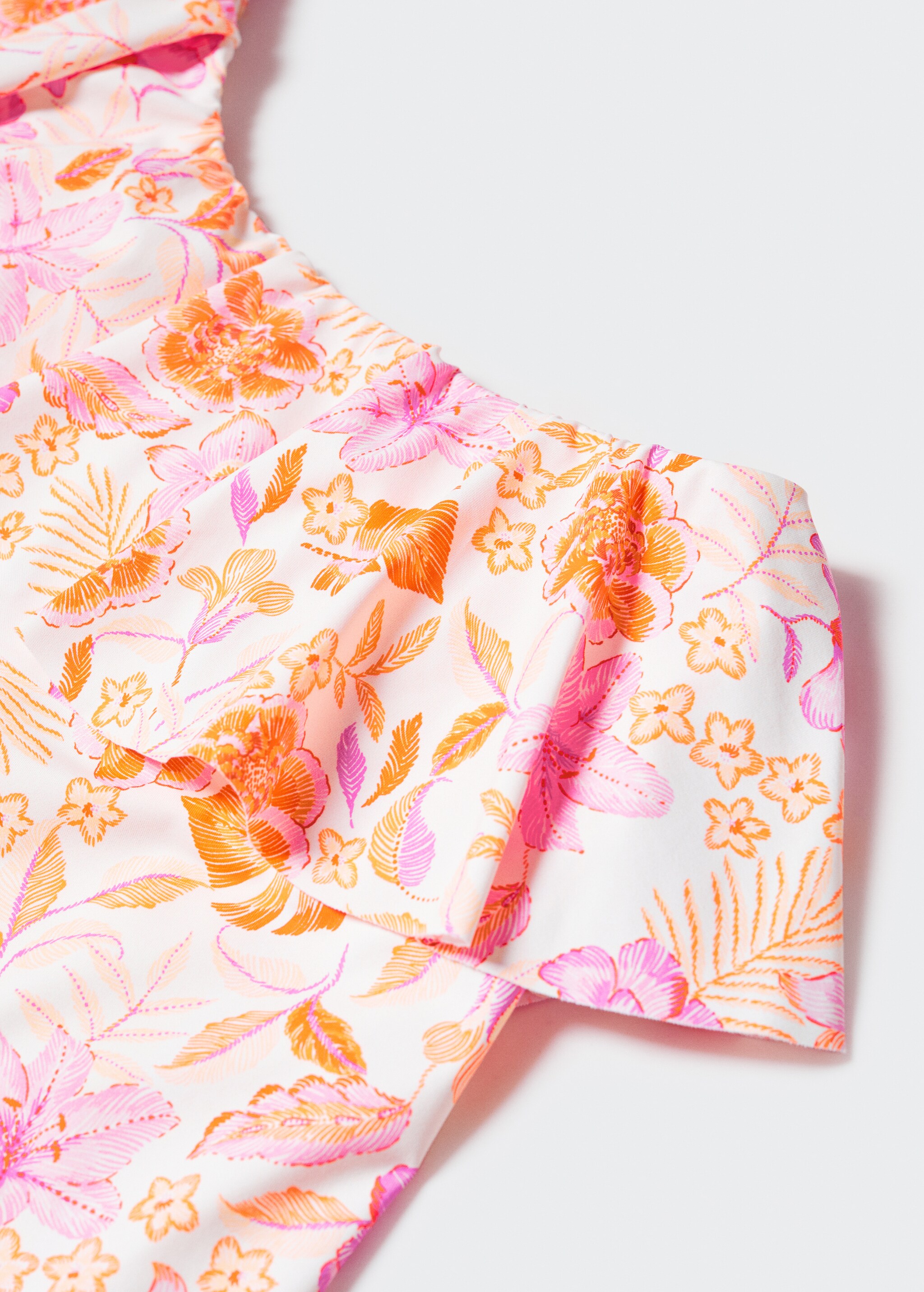 Ruffled floral print swimsuit - Details of the article 8