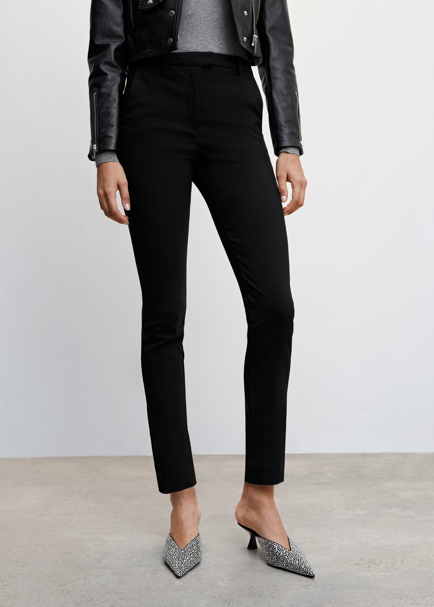Crop skinny broek - Middenvlak