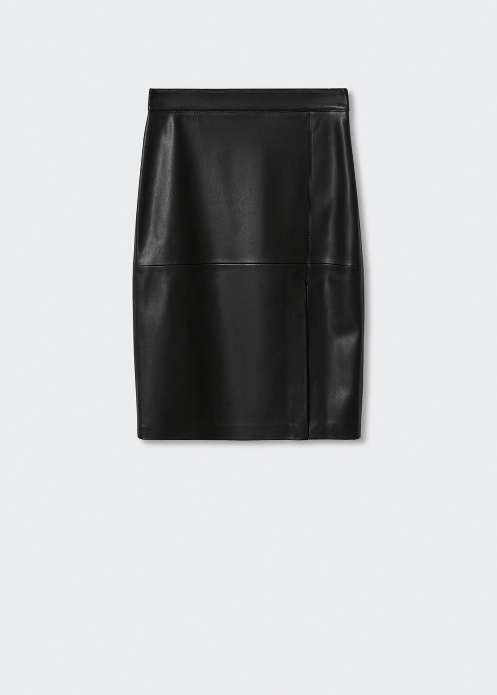 Faux leather pencil skirt