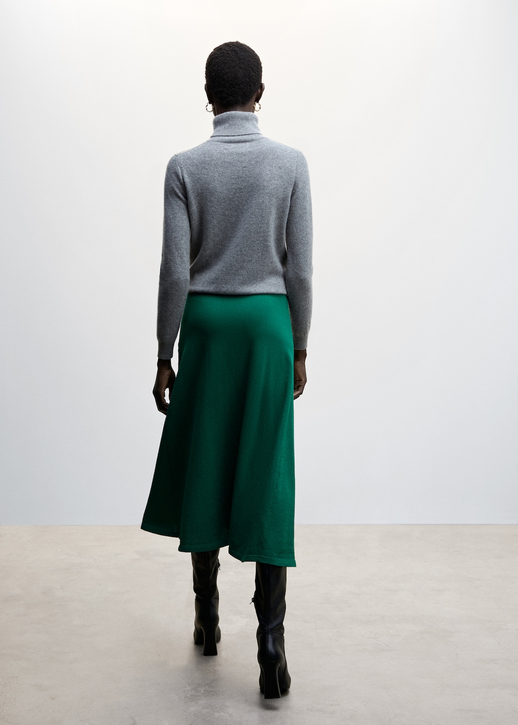 Mango green midi skirt hot sale