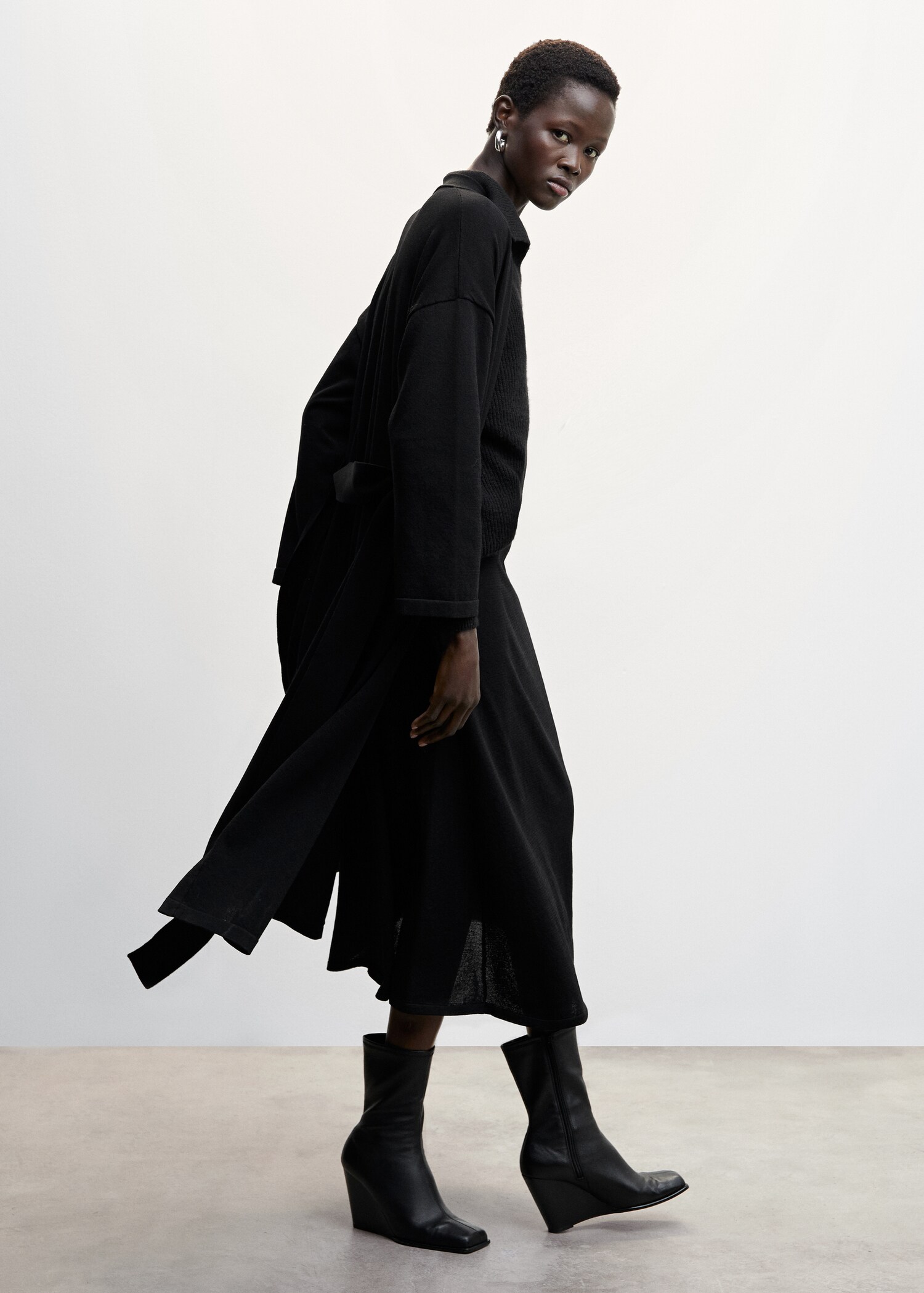 Bow long cardigan - Details of the article 2