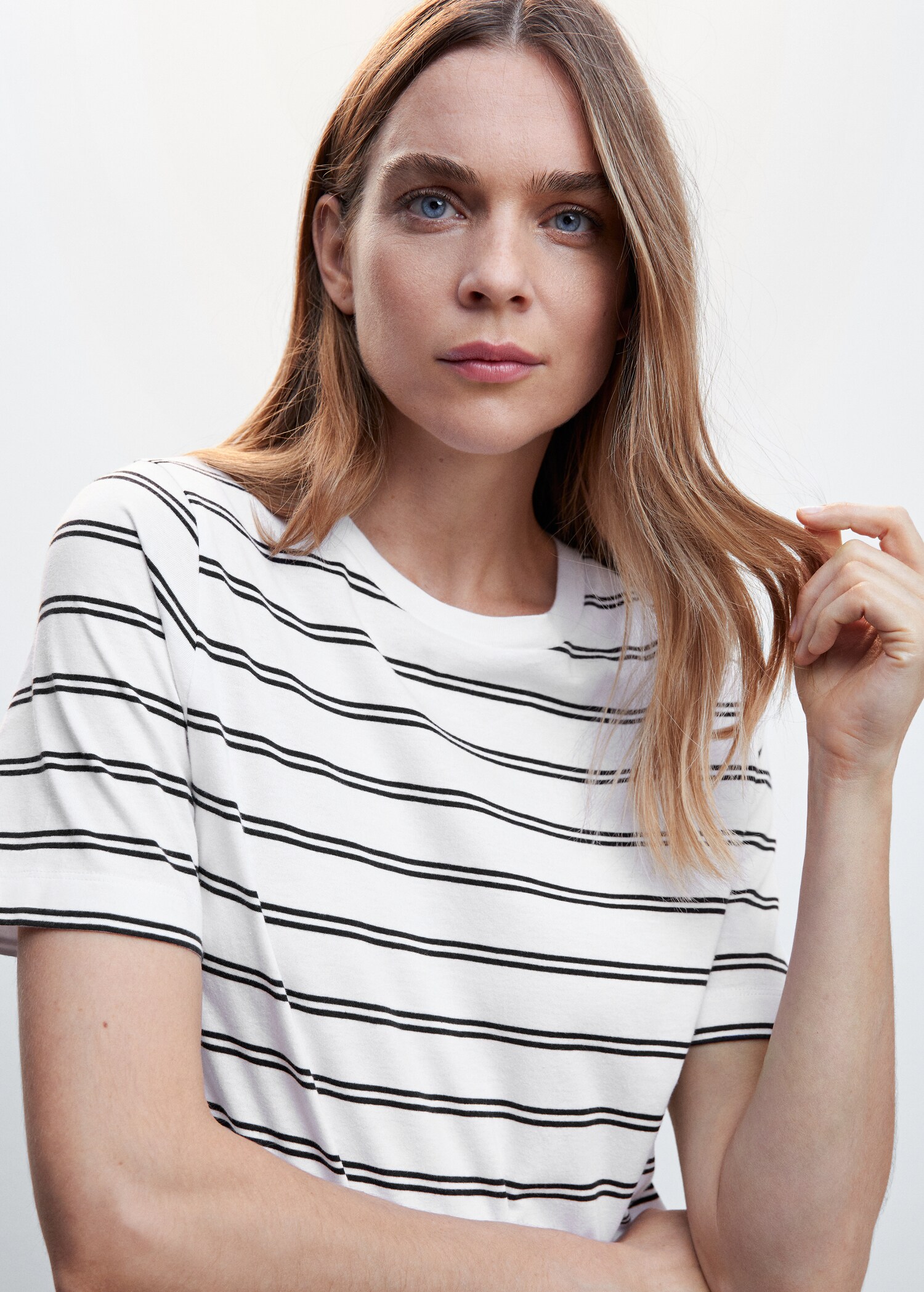 Tricou din bumbac dungi - Detaliu al articolului 1