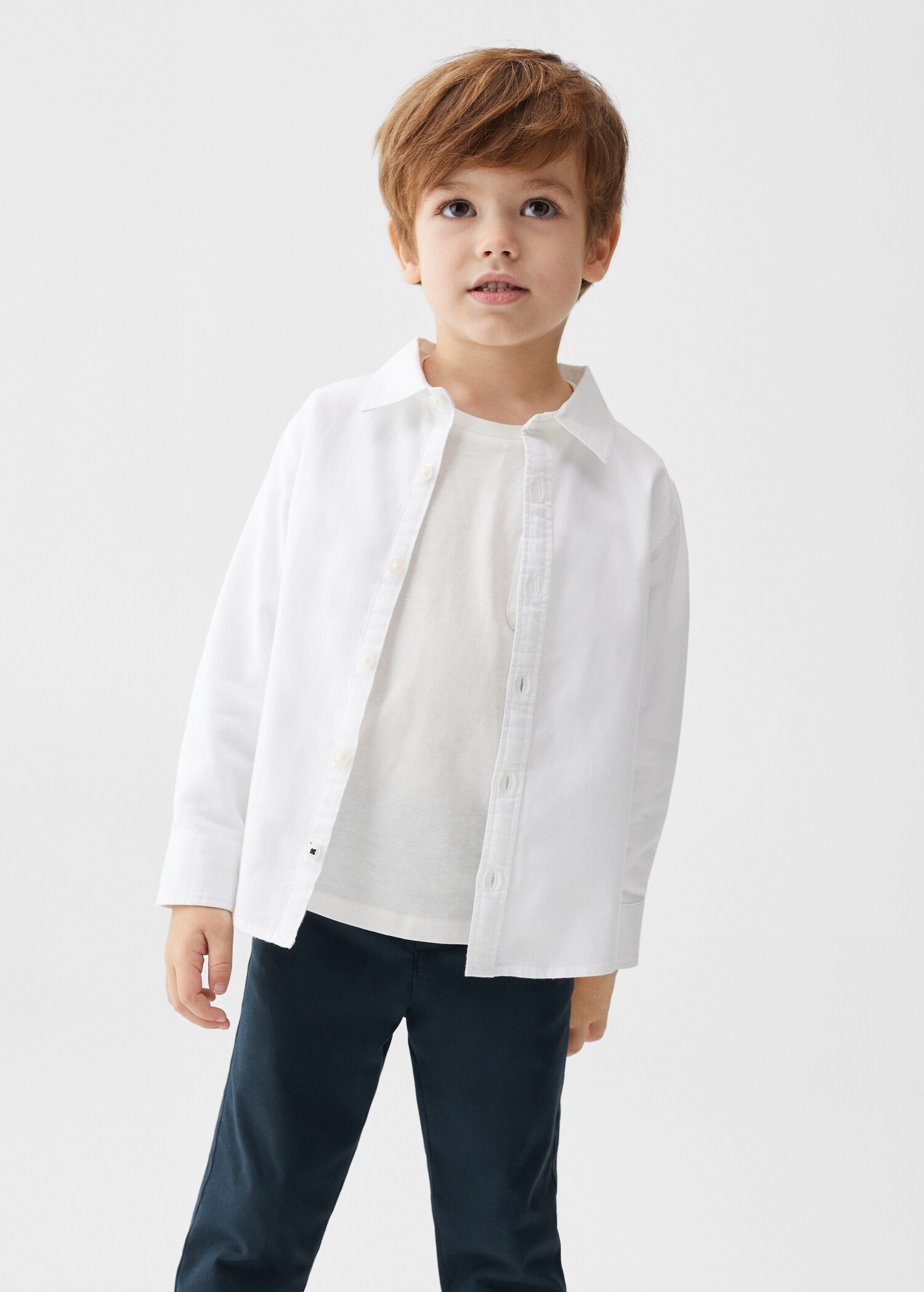 Regular fit Oxford cotton shirt - Medium plane