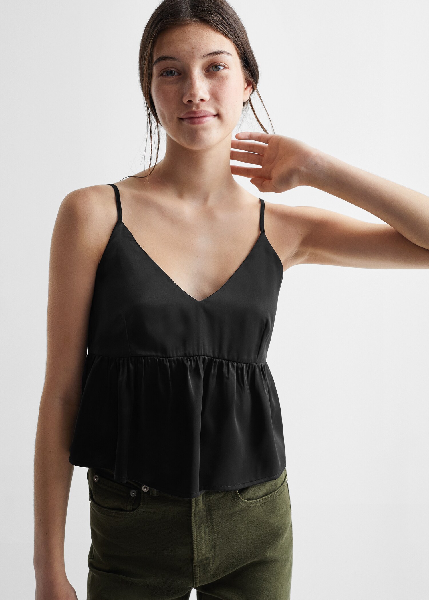Top cropped com folho - Pormenor do artigo 1
