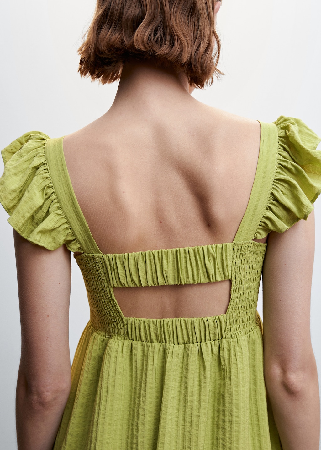 Mango short ruffle dress deals