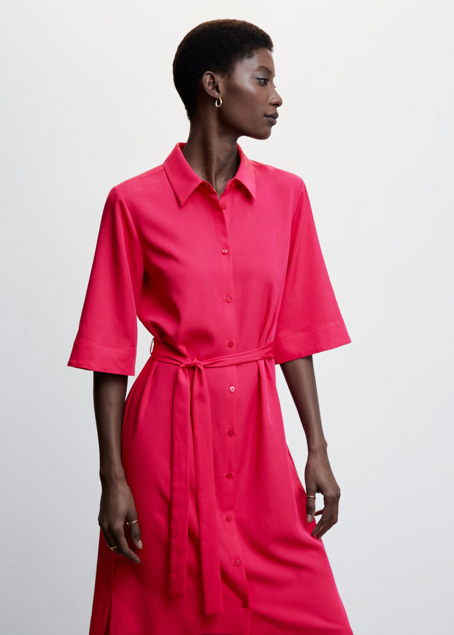 Bow shirt dress - Medium plane
