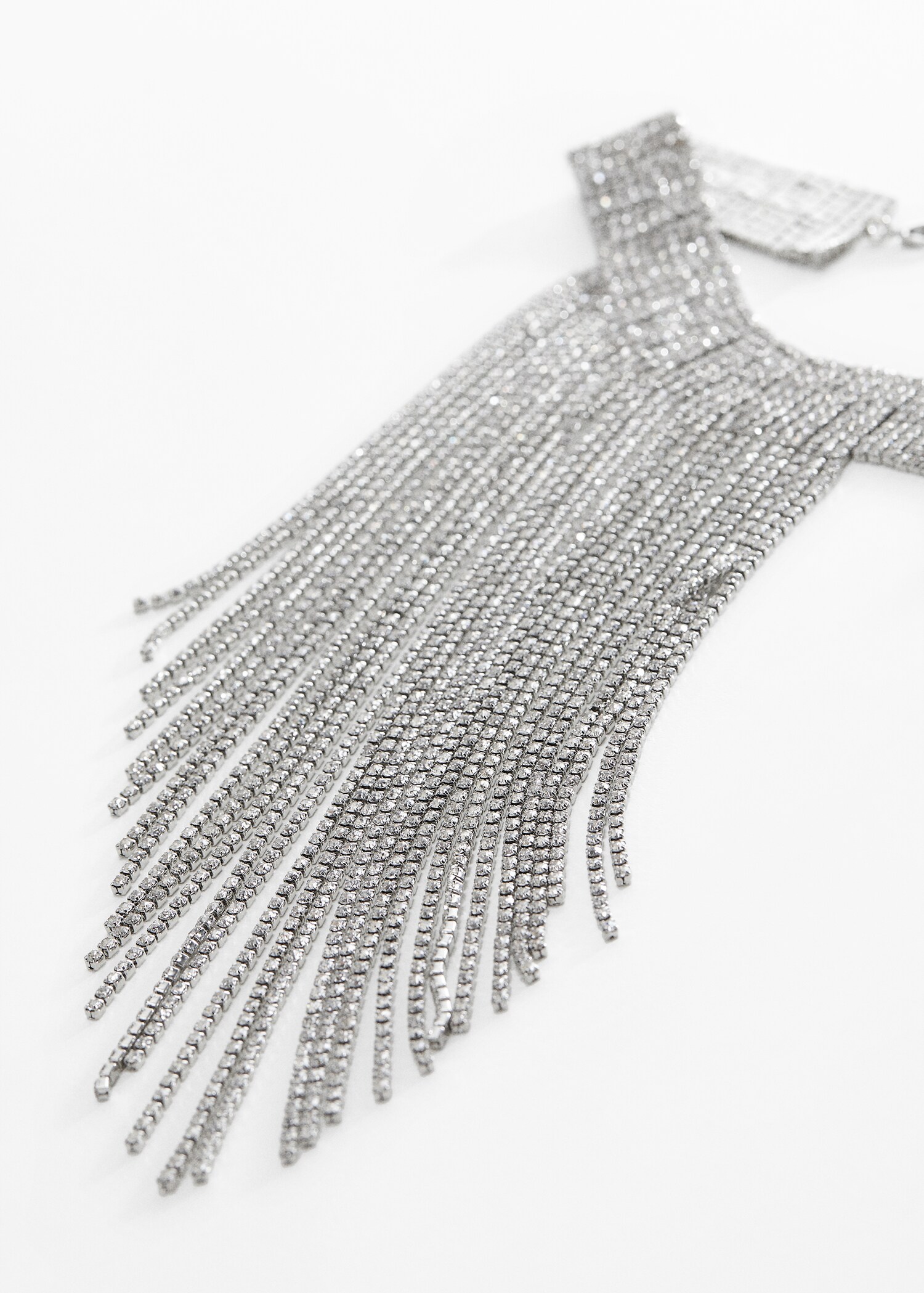 Collar chocker cascada cristales - Plano medio