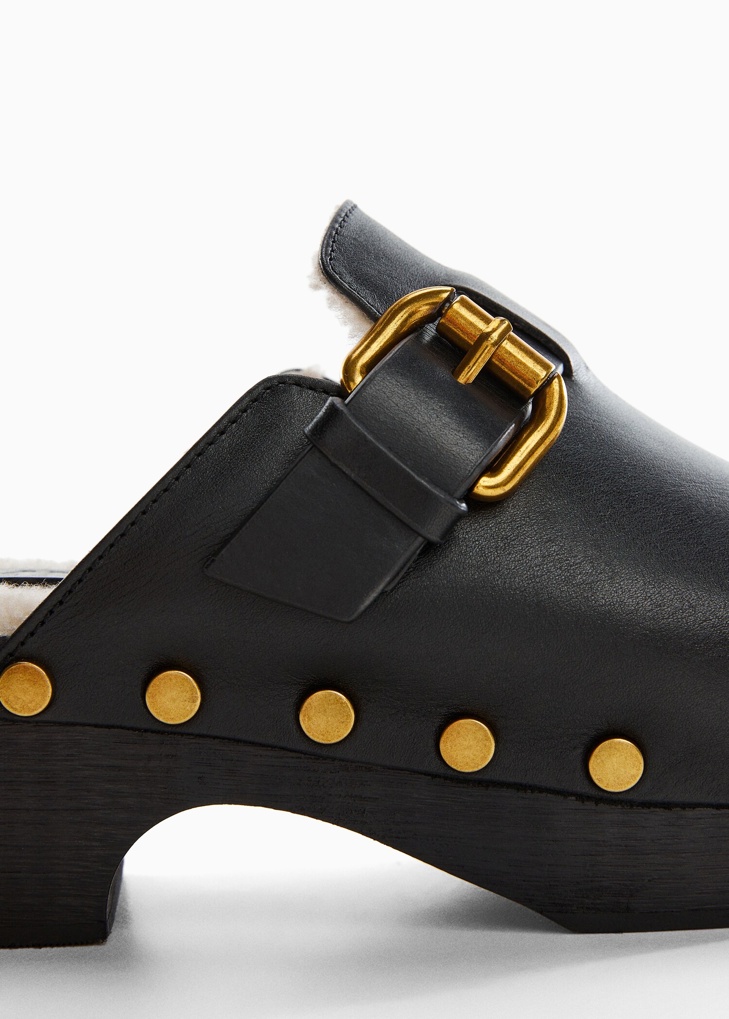 Sabots cuir doublure imitation mouton retourné - Détail de l'article 1