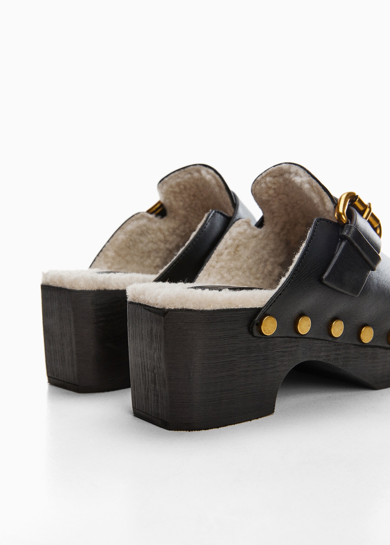 Sabots cuir doublure imitation mouton retourné - Détail de l'article 2
