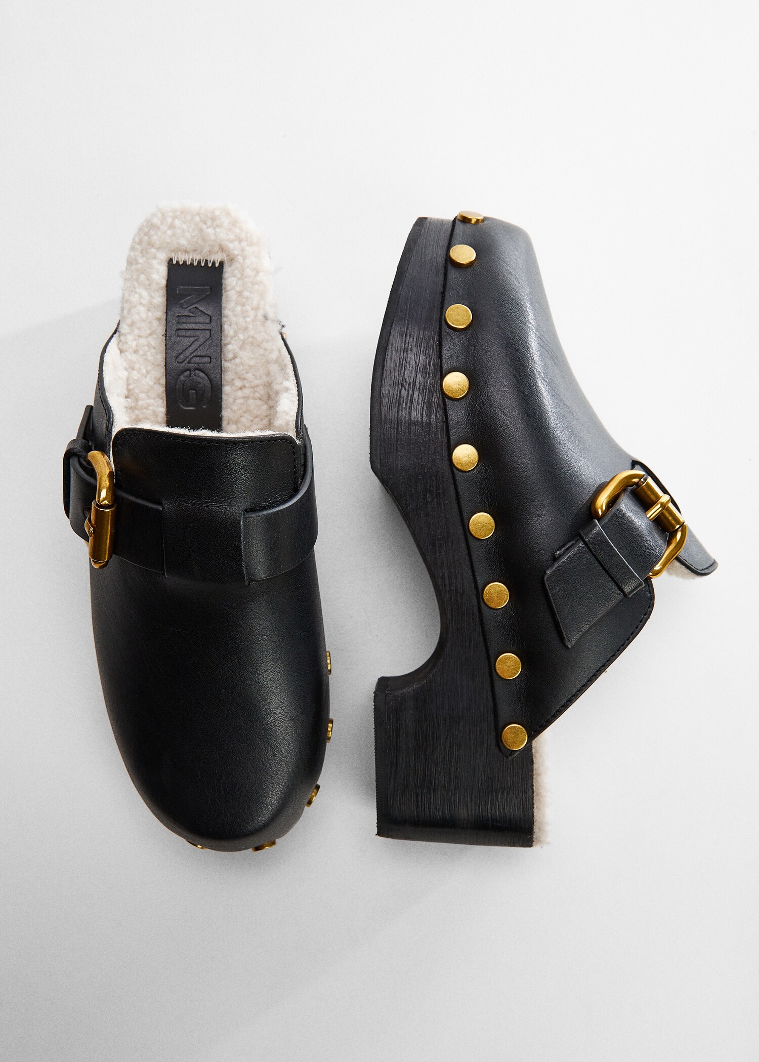 Sabots cuir doublure imitation mouton retourné - Détail de l'article 5