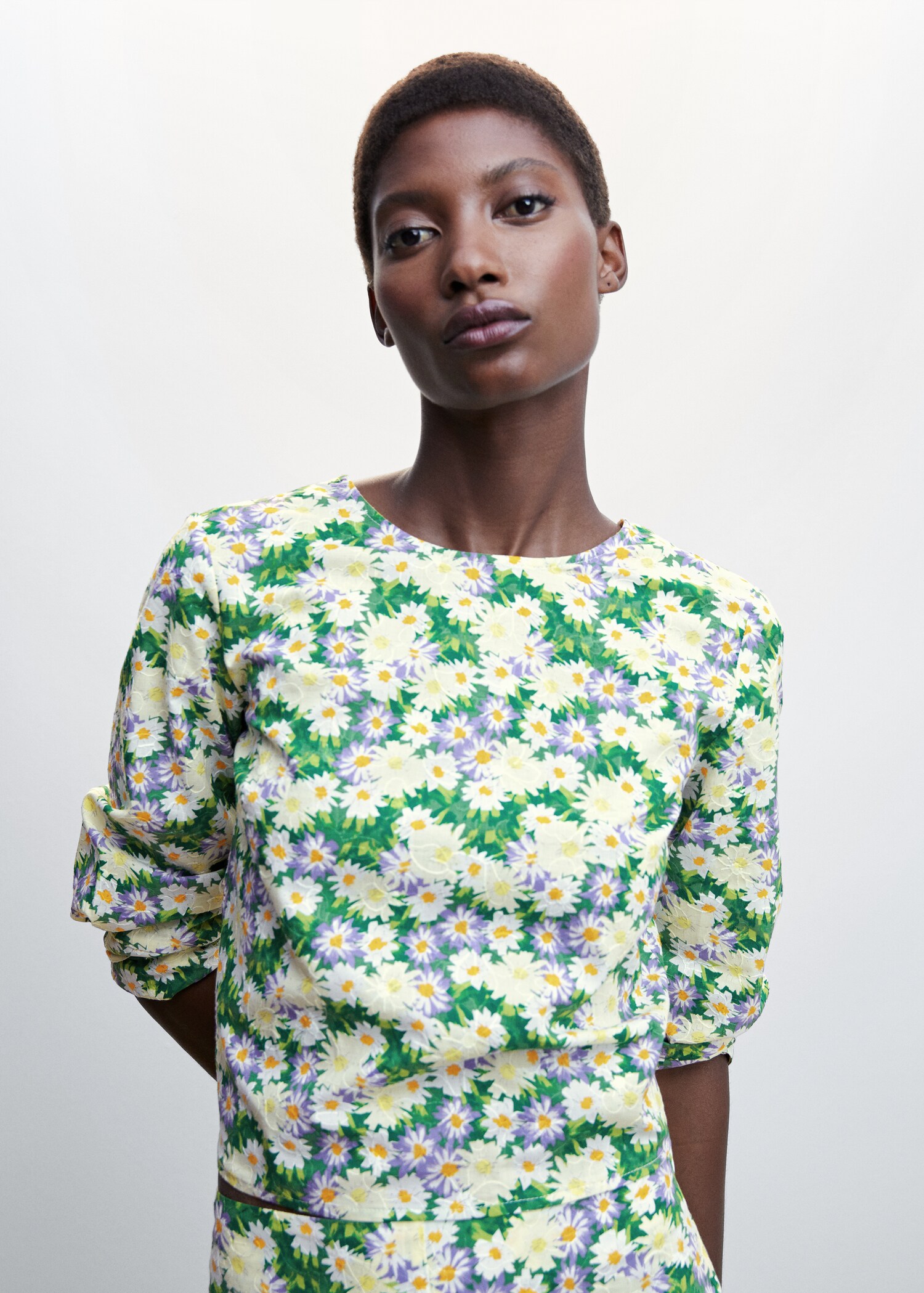 Floral print blouse - Details of the article 1