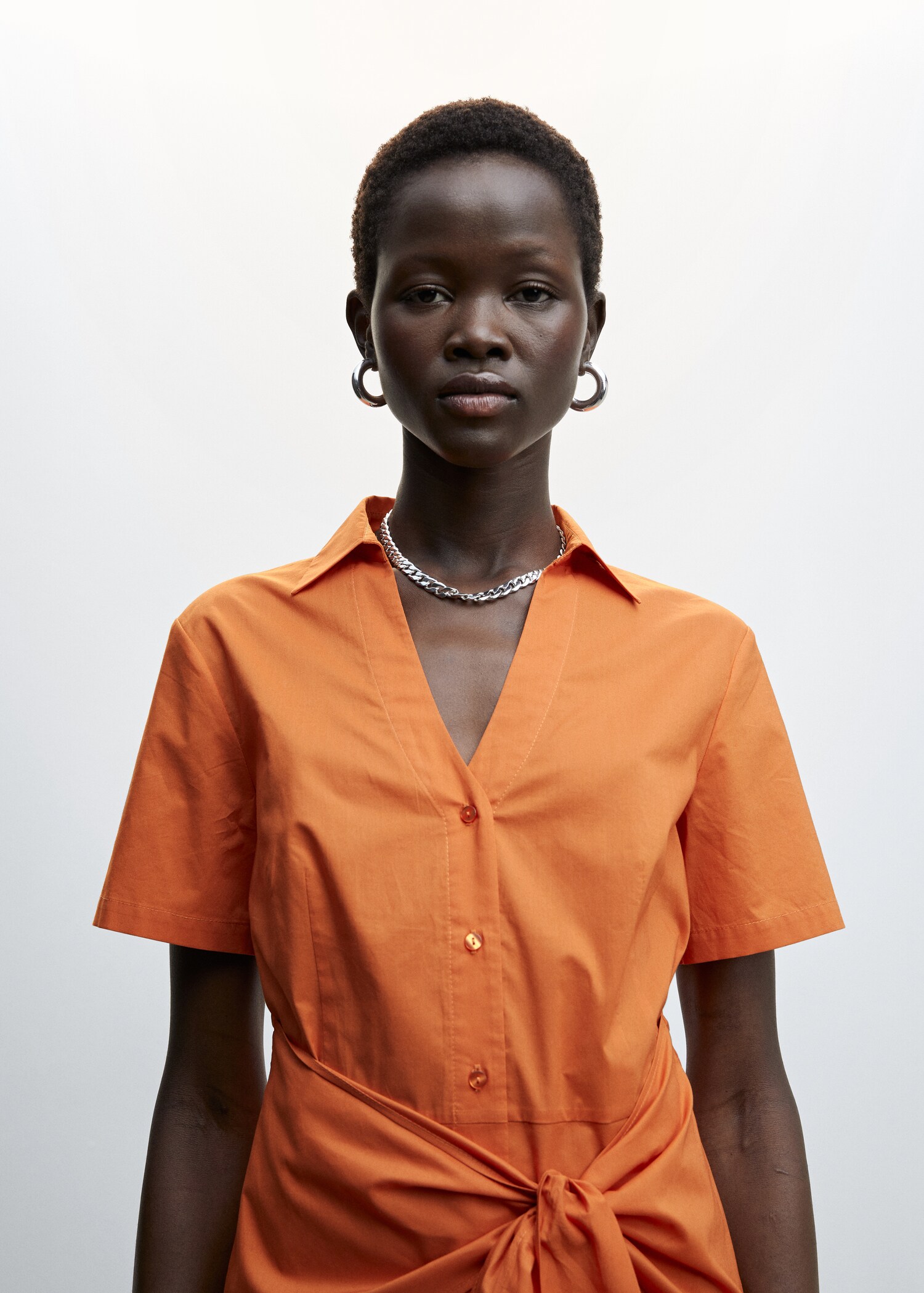 Bow shirt dress - Details of the article 1